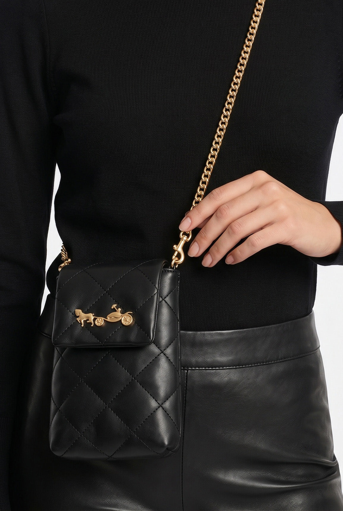 Pochette en cuir Romy