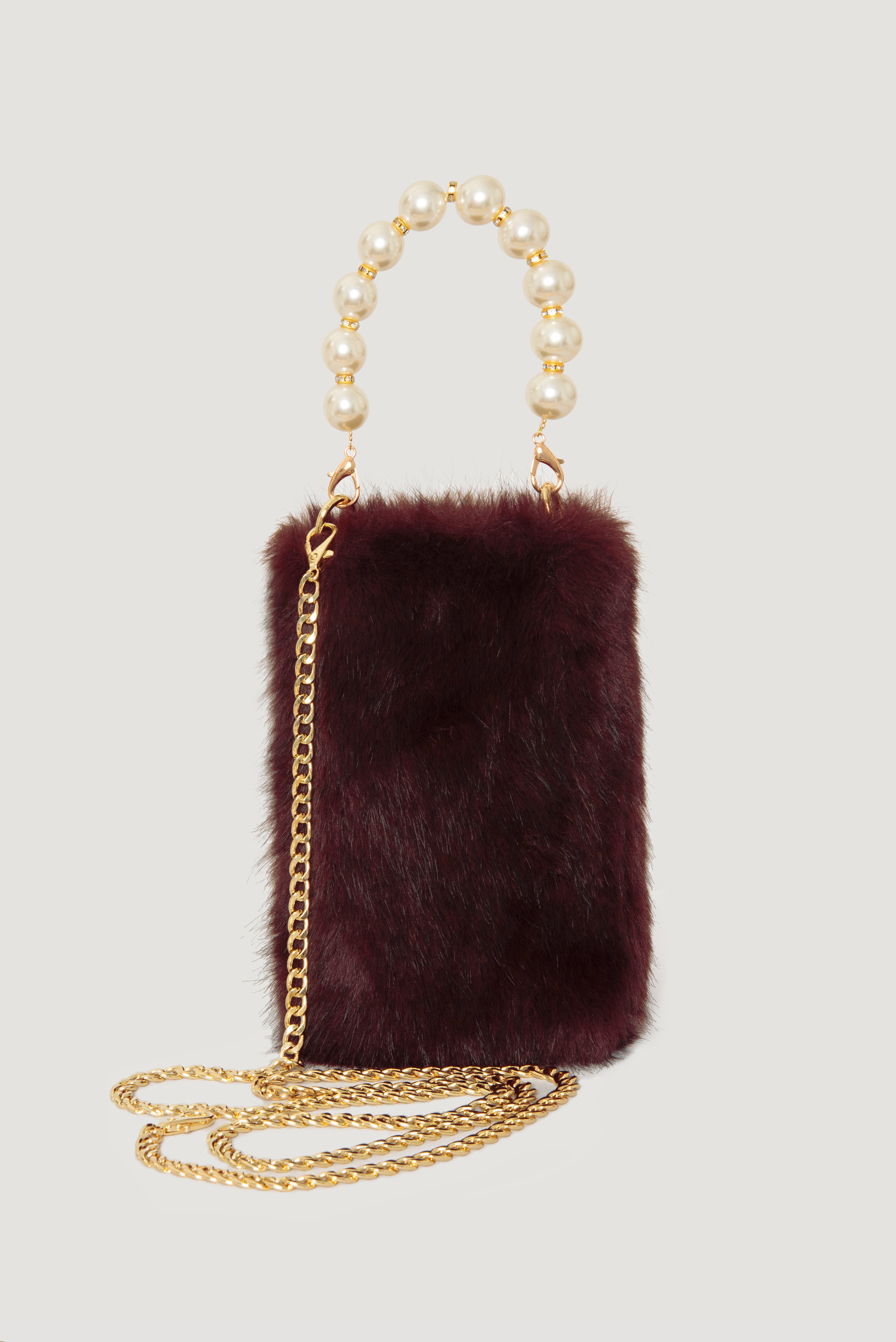 Aurore eco-fur clutch