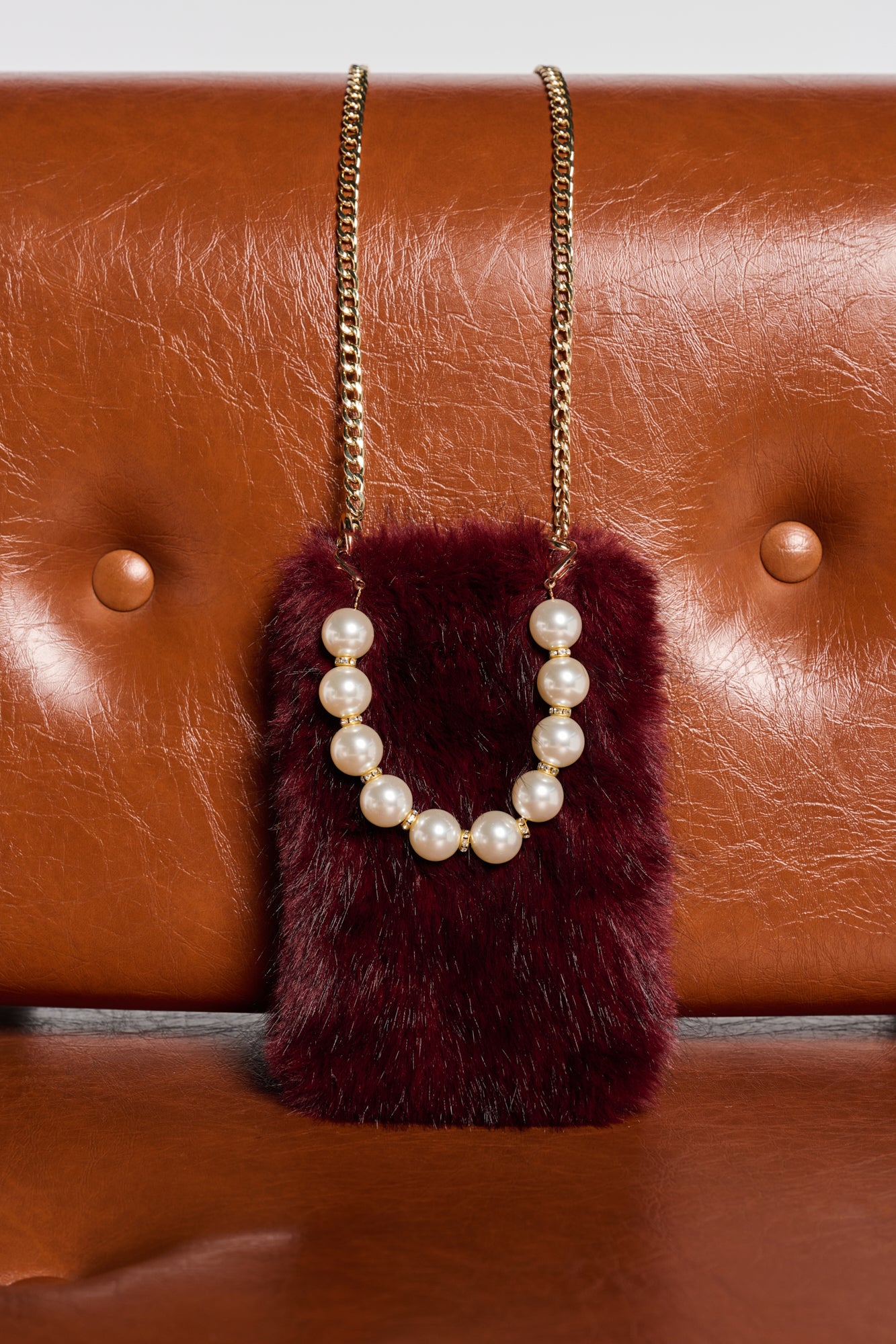Aurore eco-fur clutch