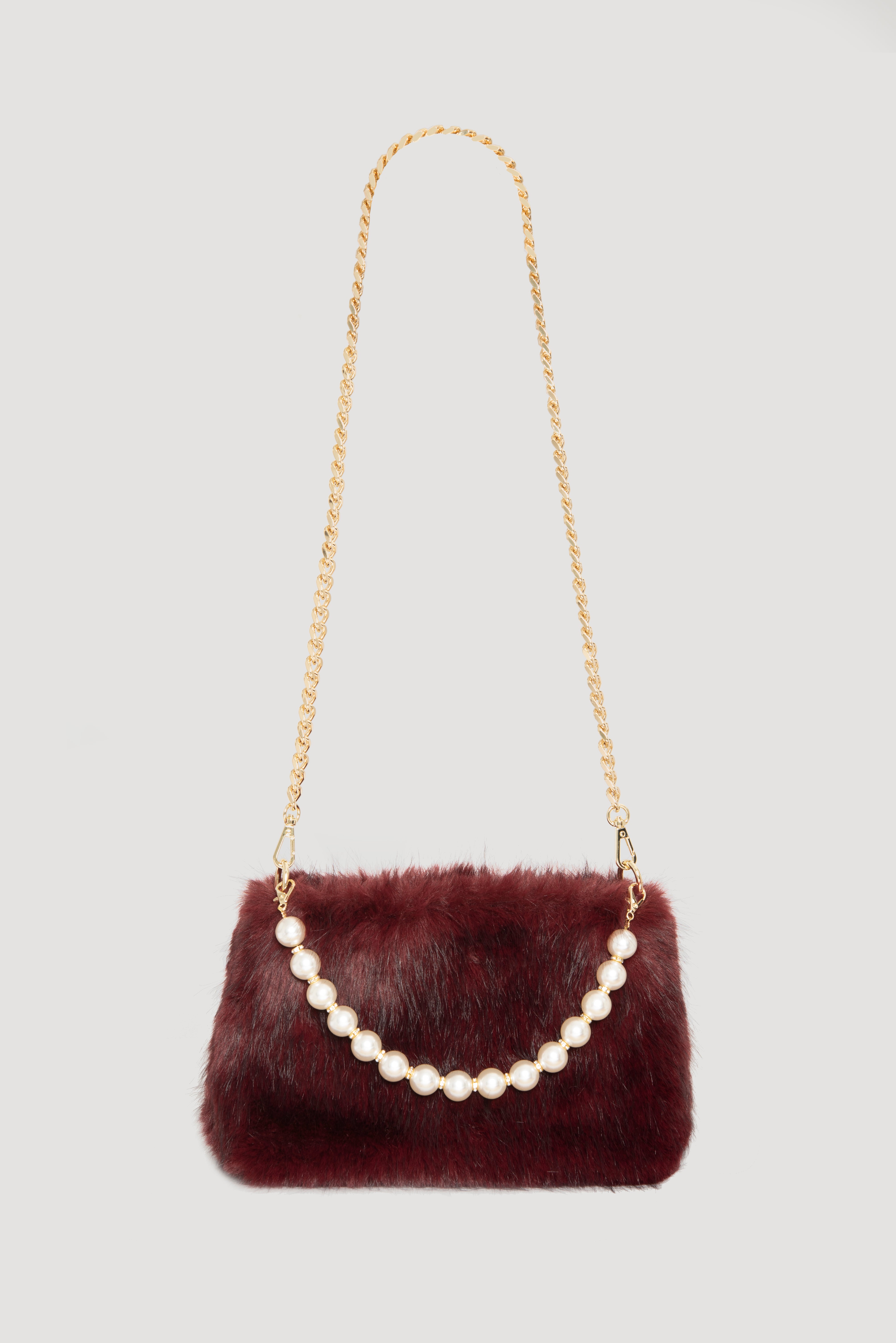 Flocon eco-fur clutch