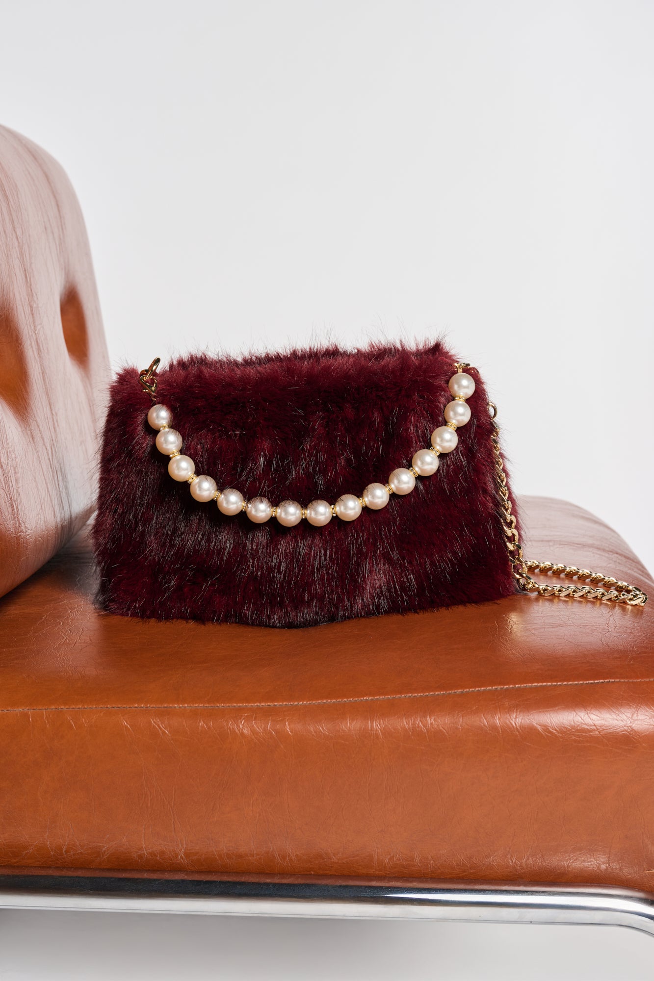 Pochette Flocon en eco-fourrure