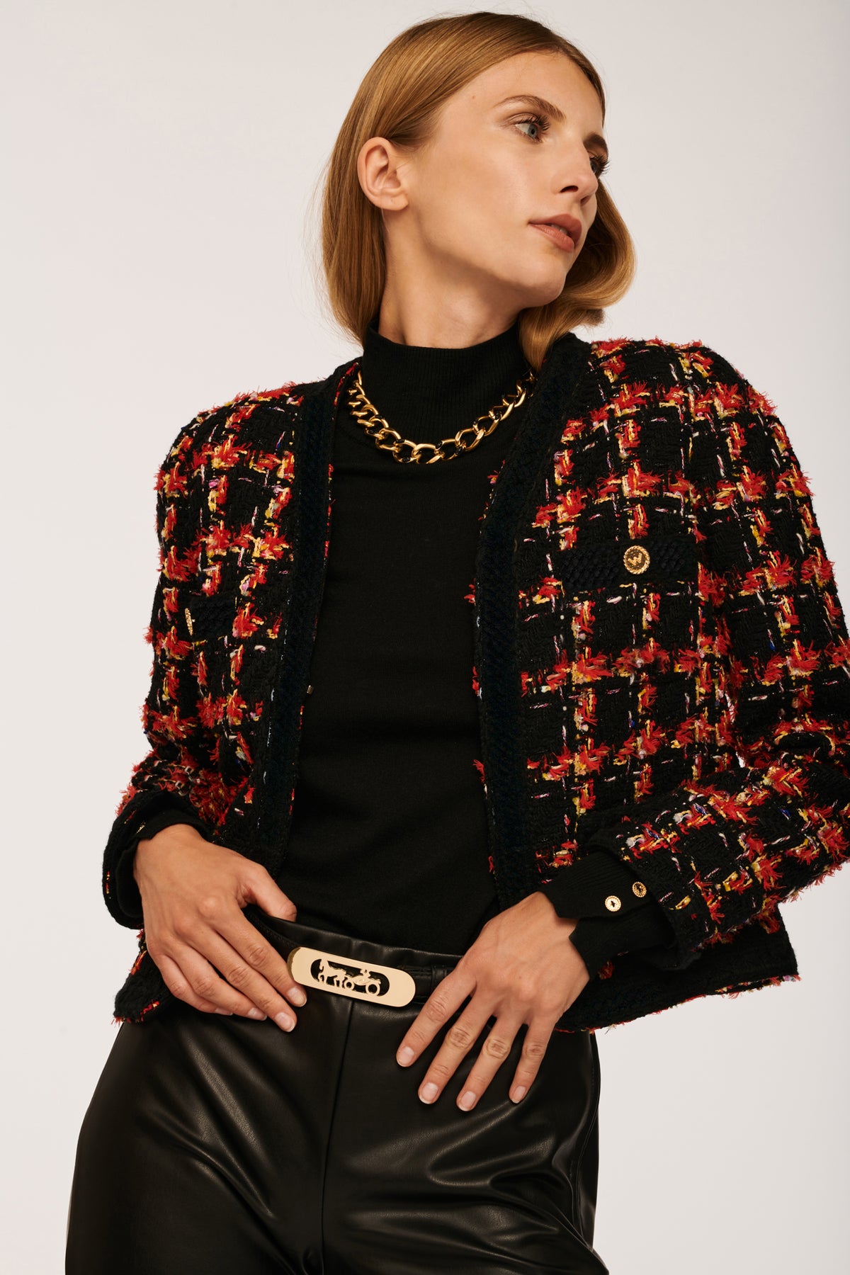 Veste courte en tweed