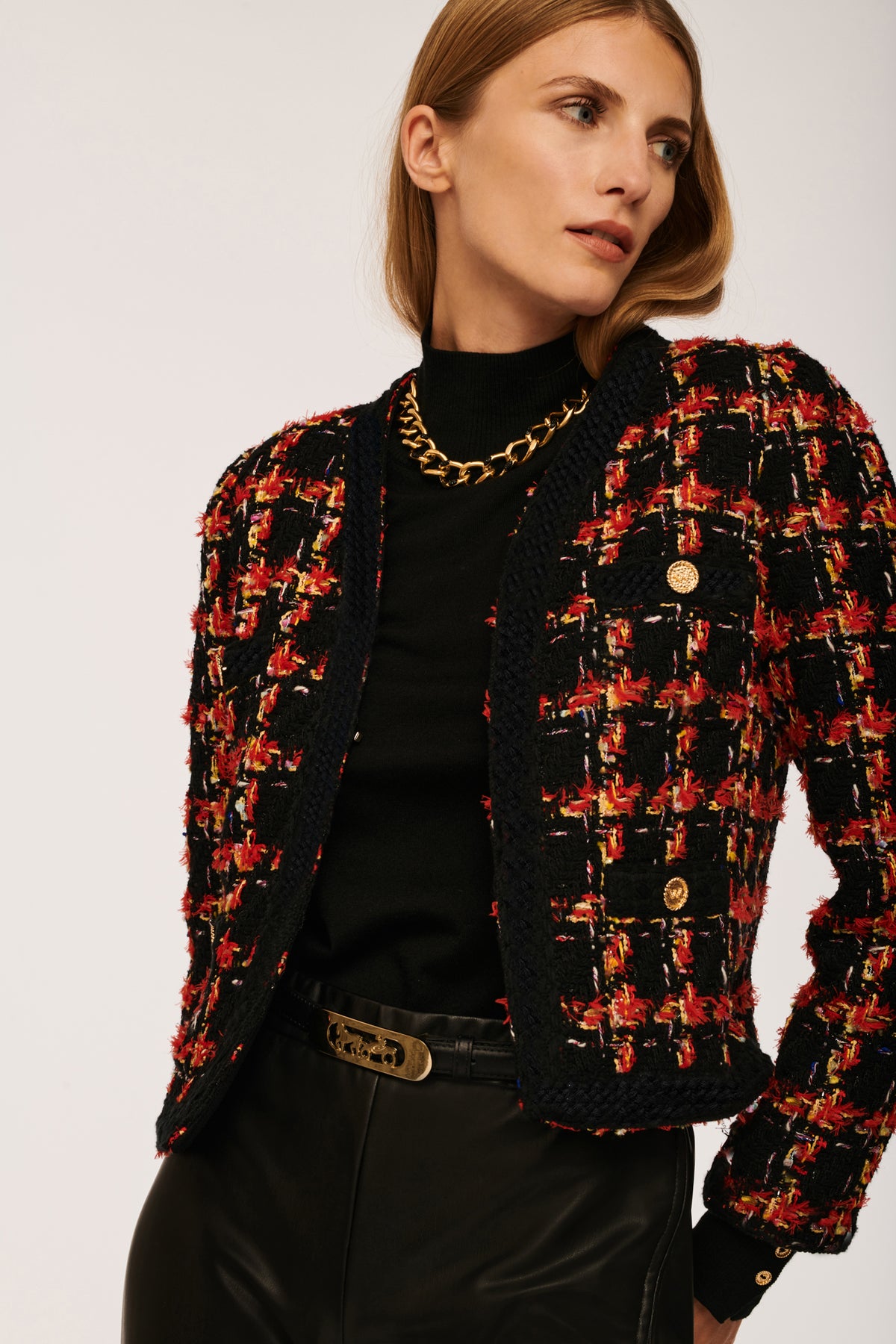 Veste courte en tweed