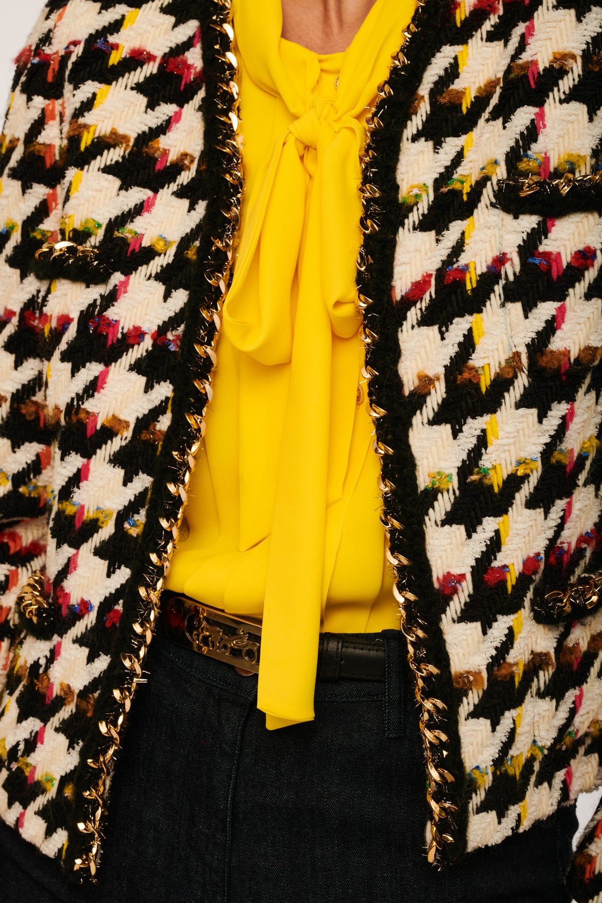 Veste en tweed pied-de-poule