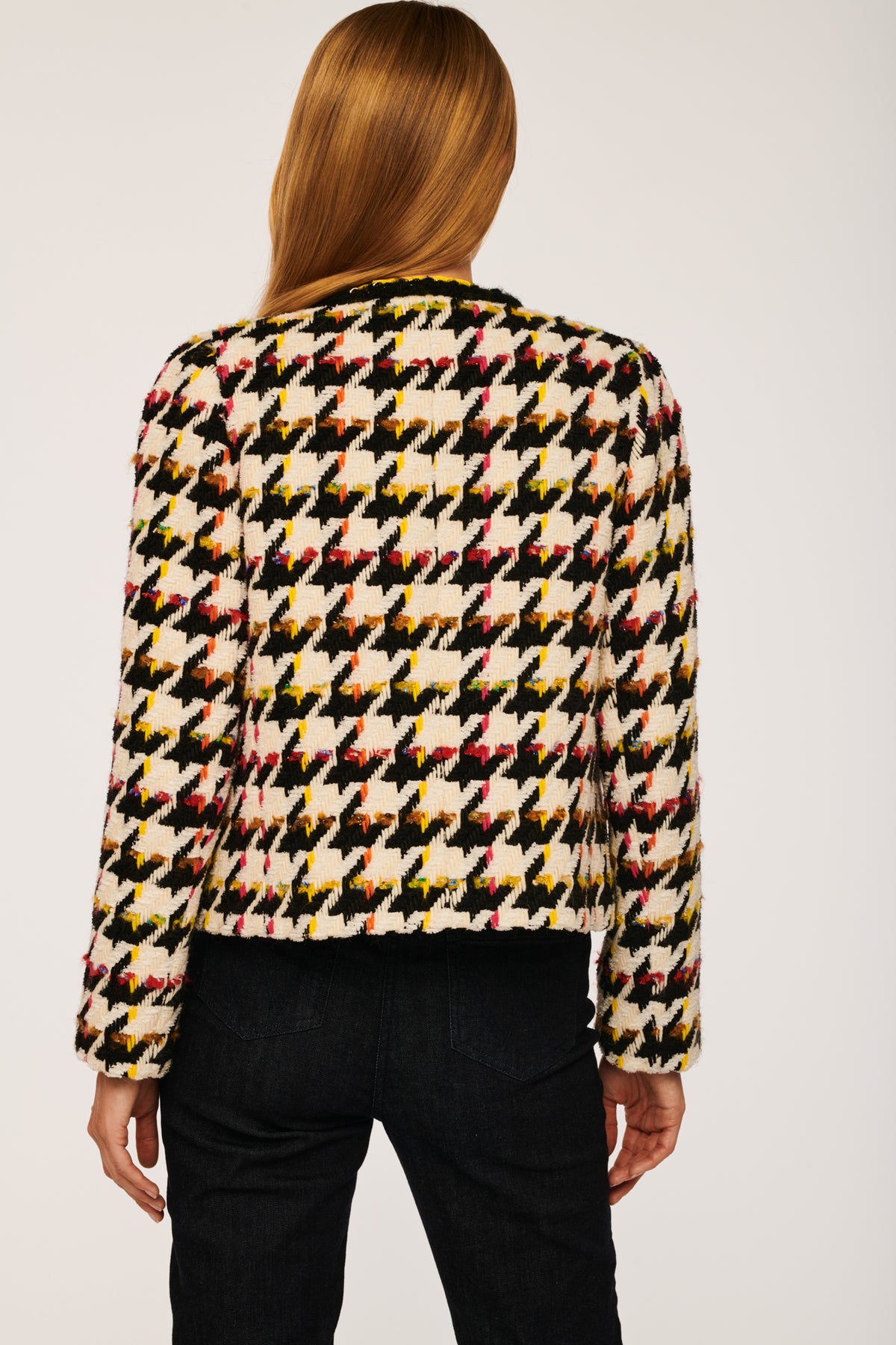 Veste en tweed pied-de-poule