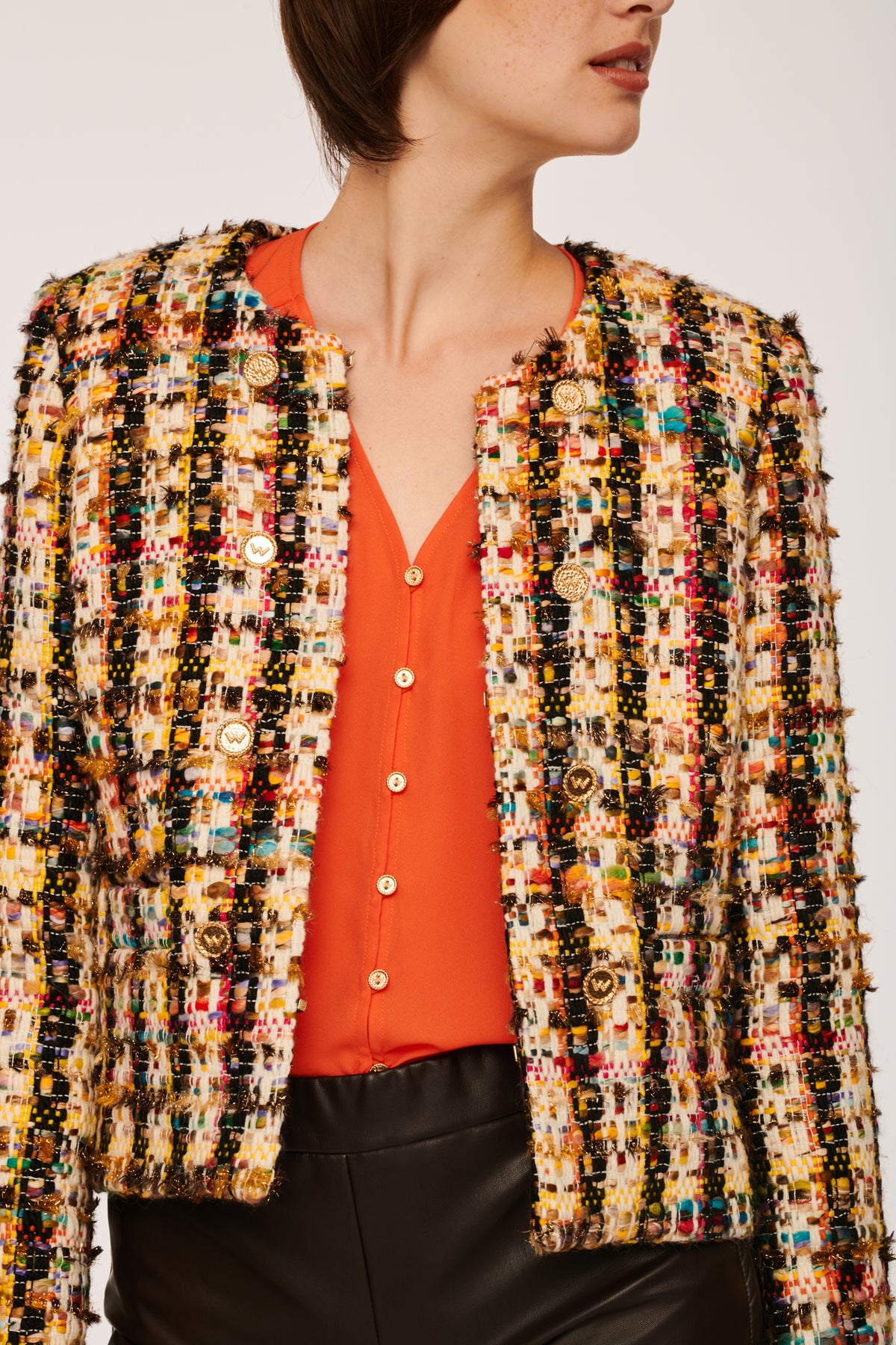 Veste en tweed fantaisie