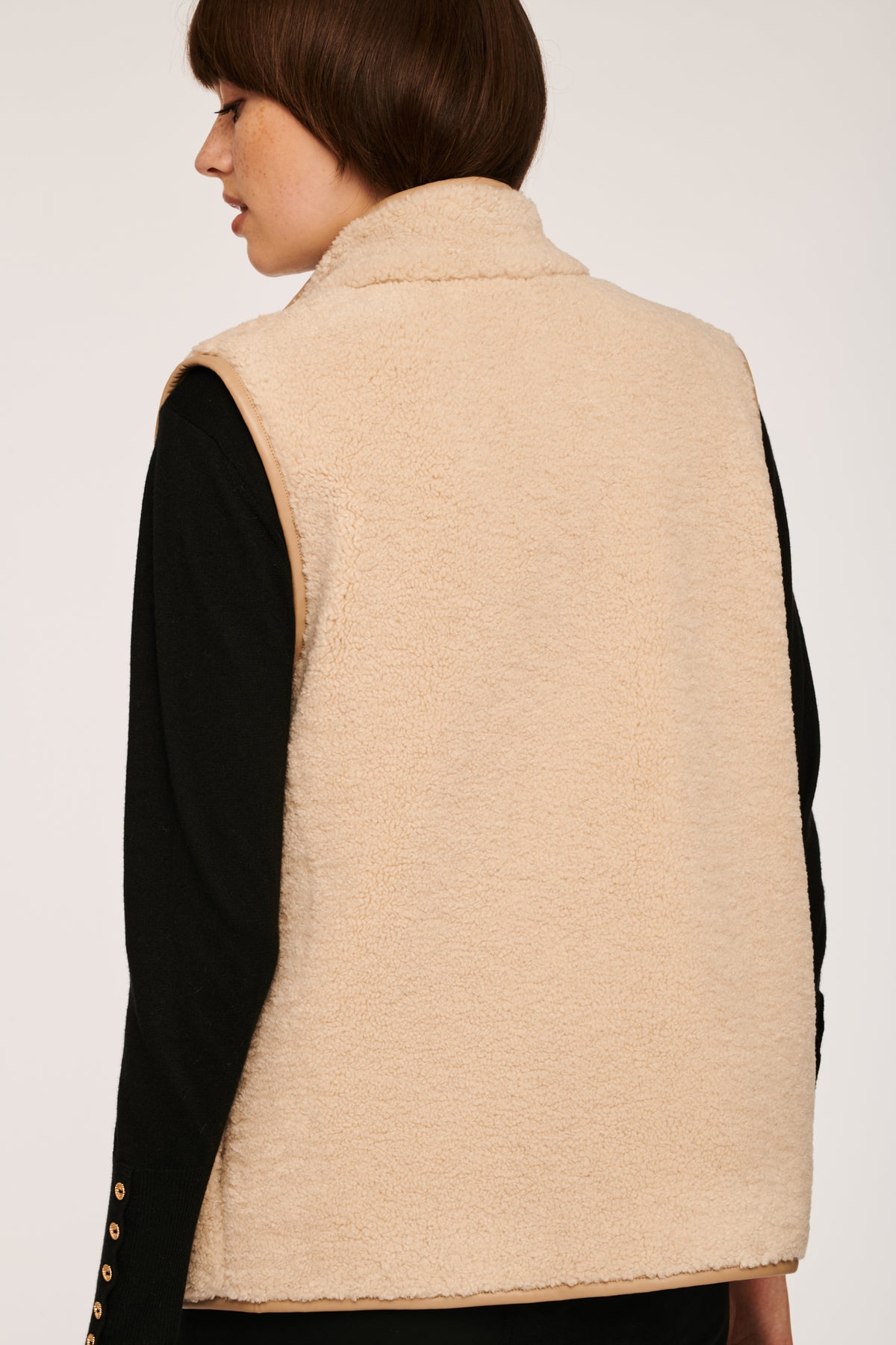 Veste sans manches bi-matière