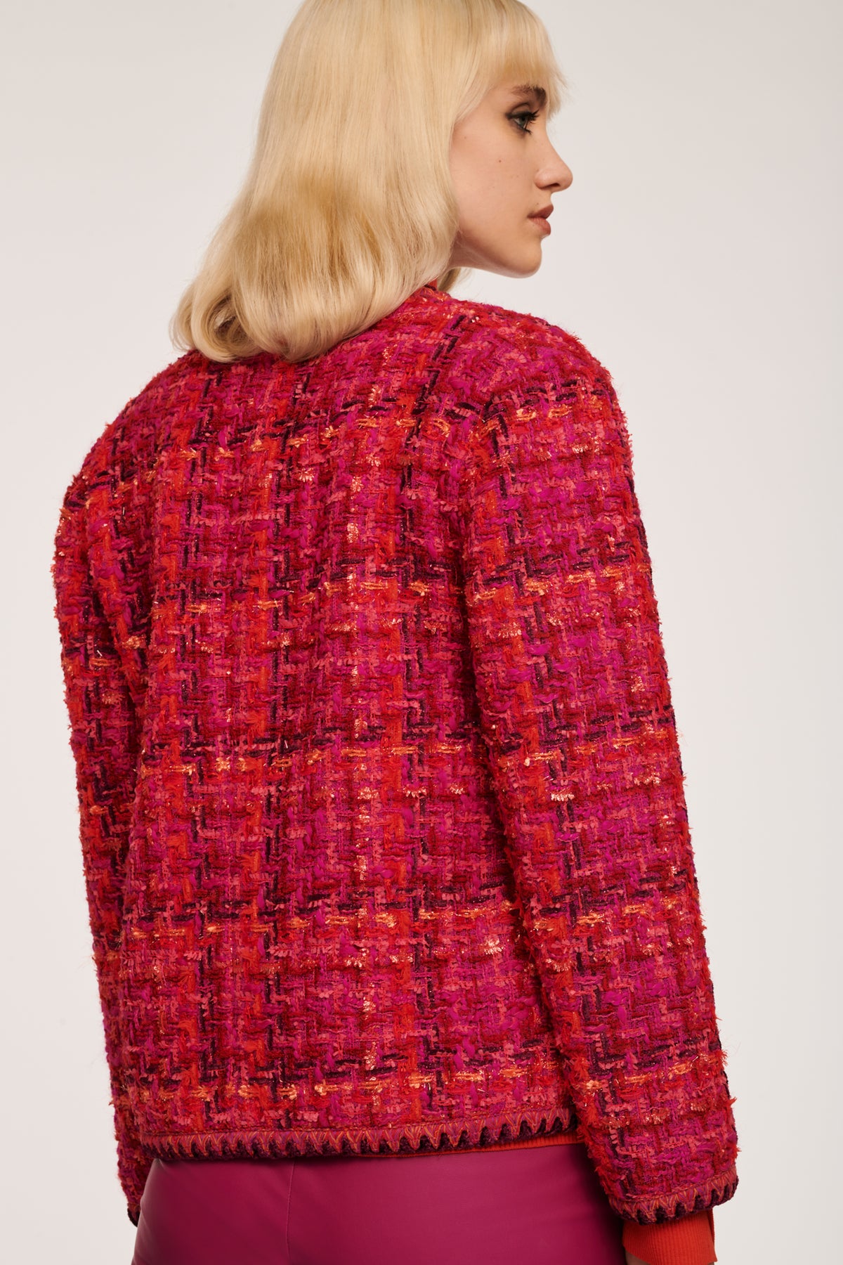 Veste en tweed à galon tressé