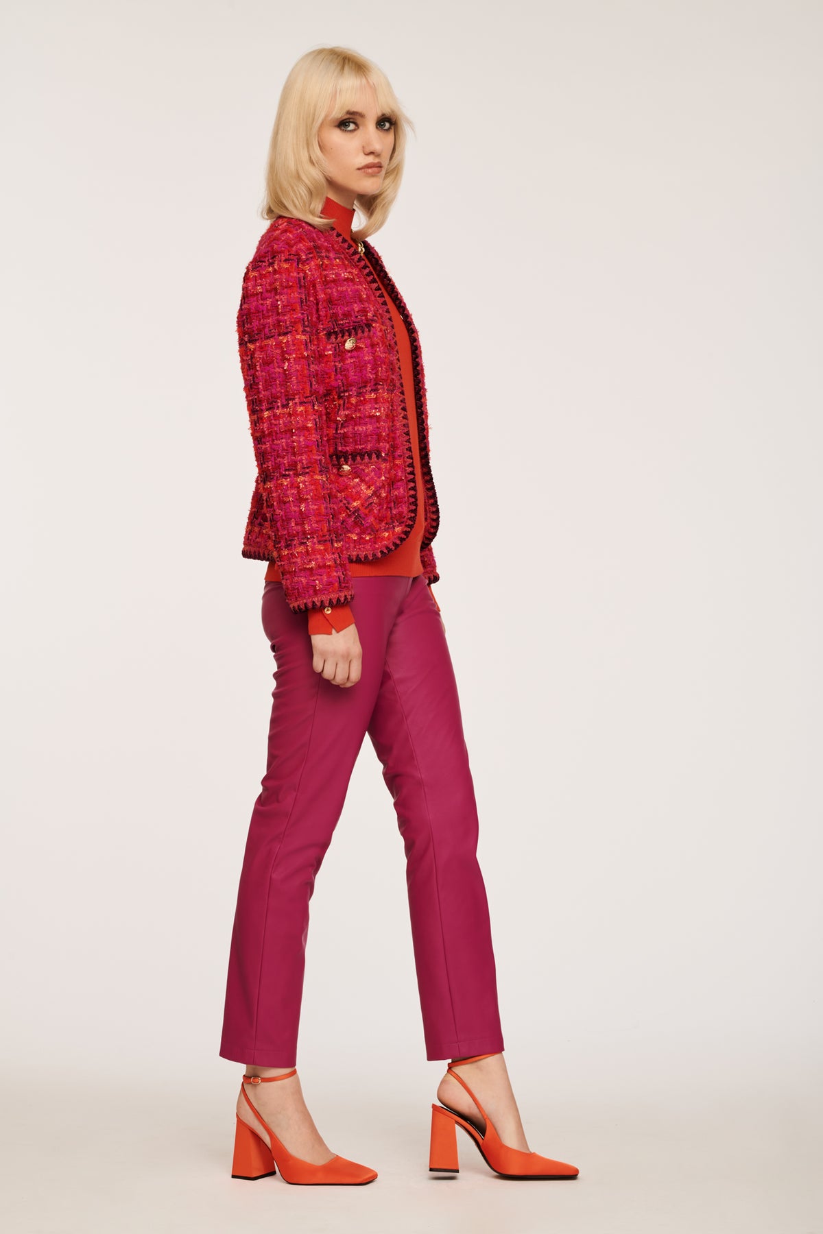 Veste en tweed à galon tressé