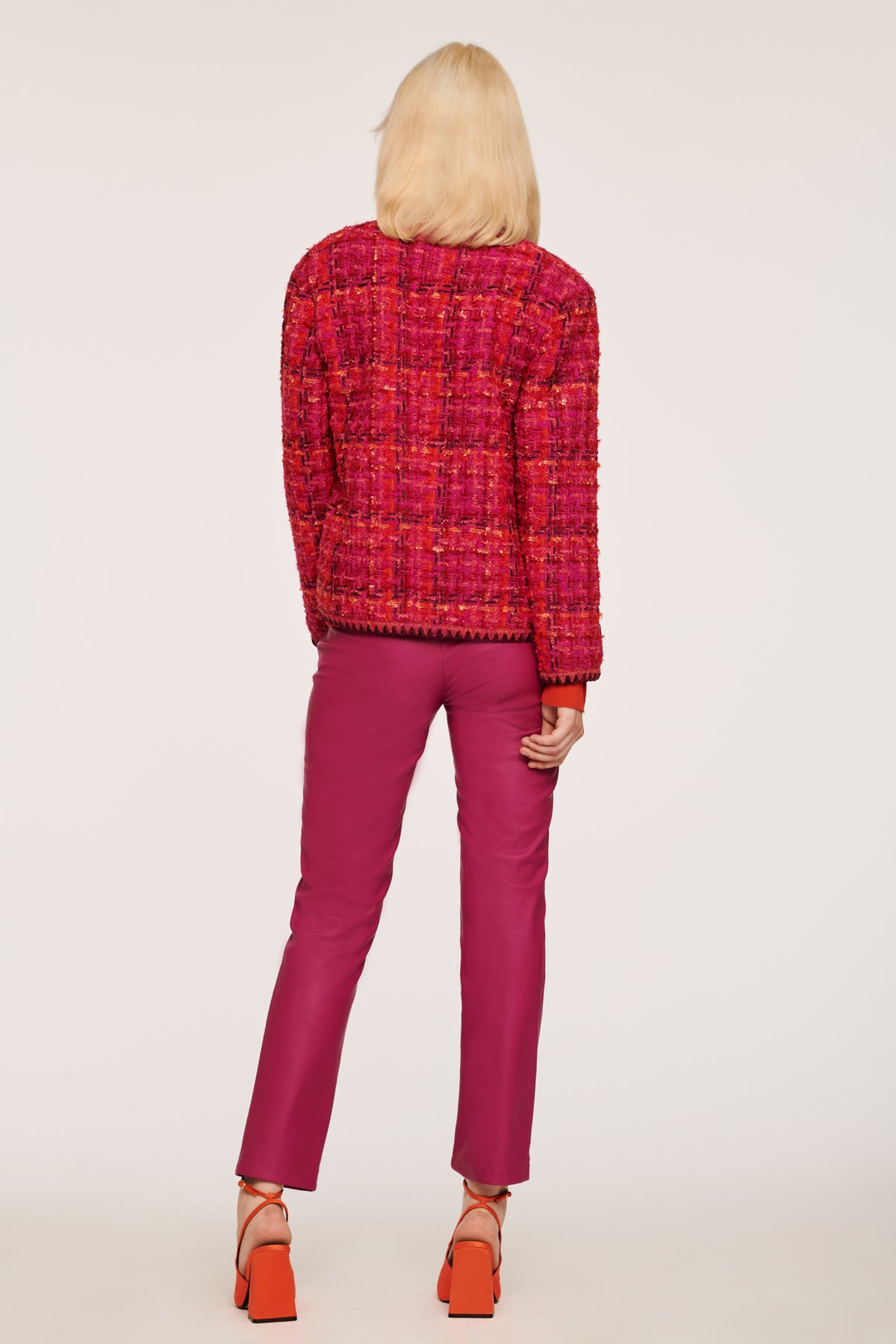 Veste en tweed à galon tressé