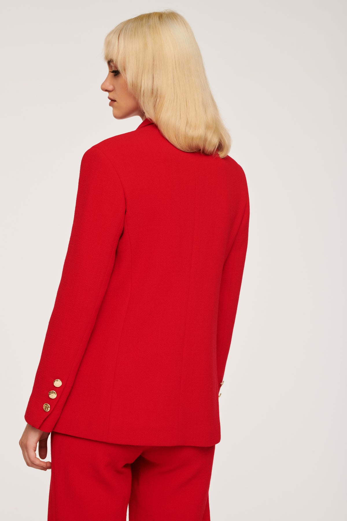Veste blazer en crêpe de laine