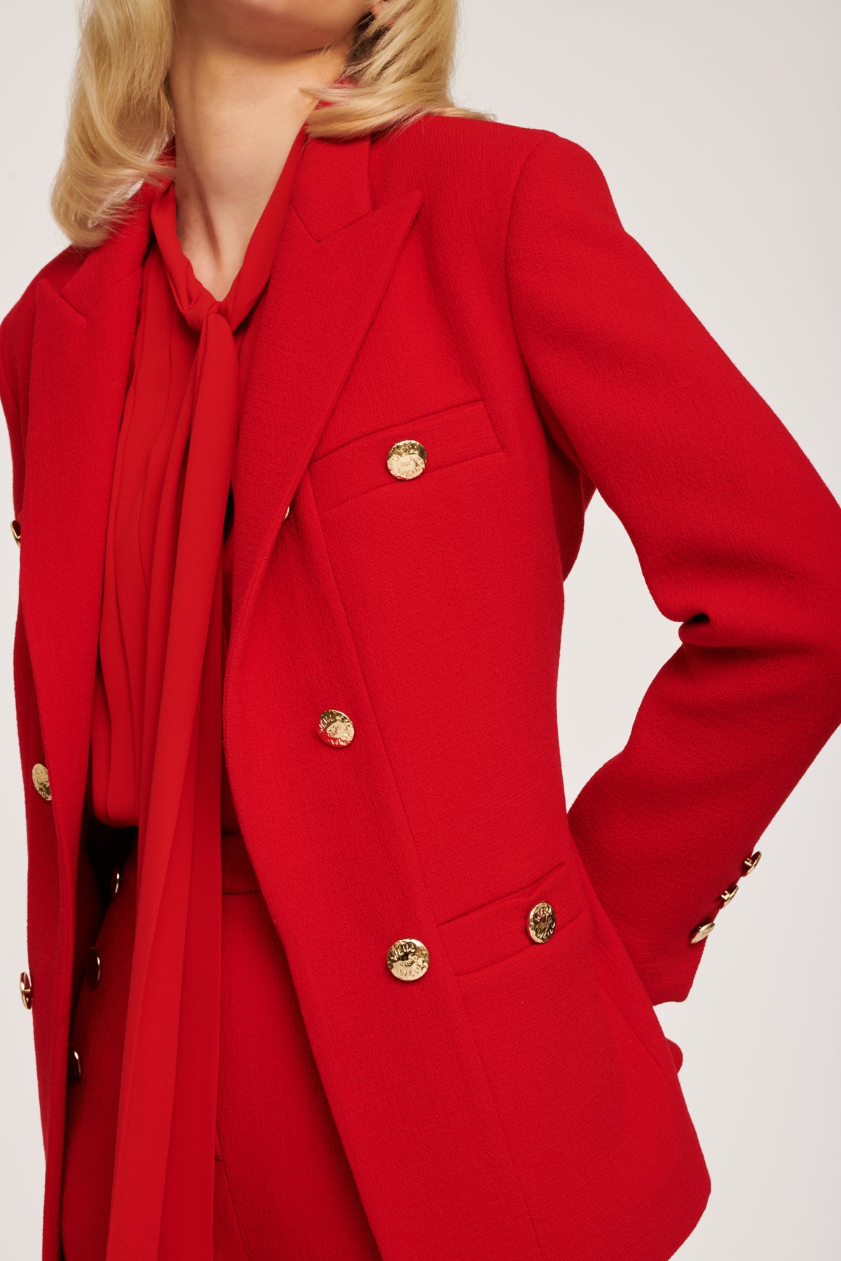 Veste blazer en crêpe de laine