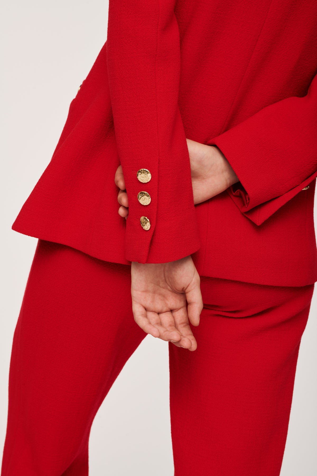 Veste blazer en crêpe de laine