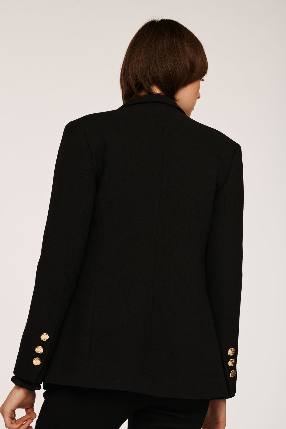 Veste blazer en crêpe de laine
