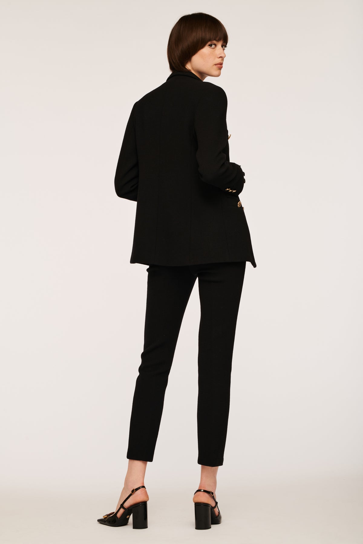 Veste blazer en crêpe de laine