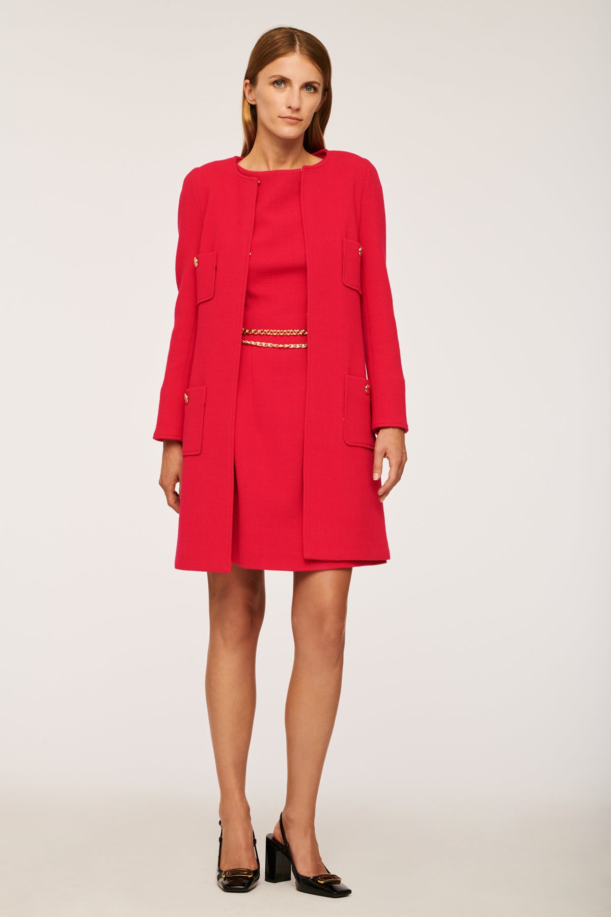 Manteau en crêpe de laine