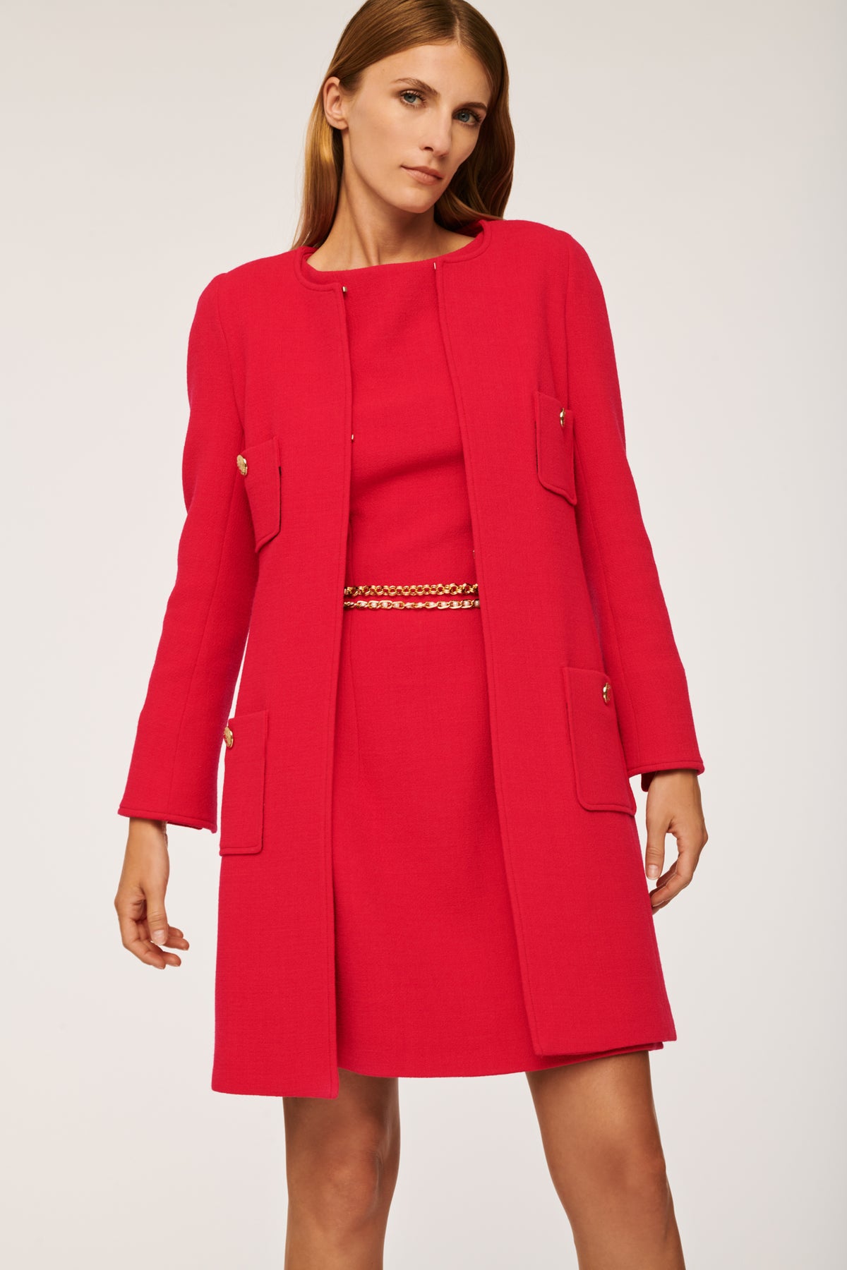 Manteau en crêpe de laine