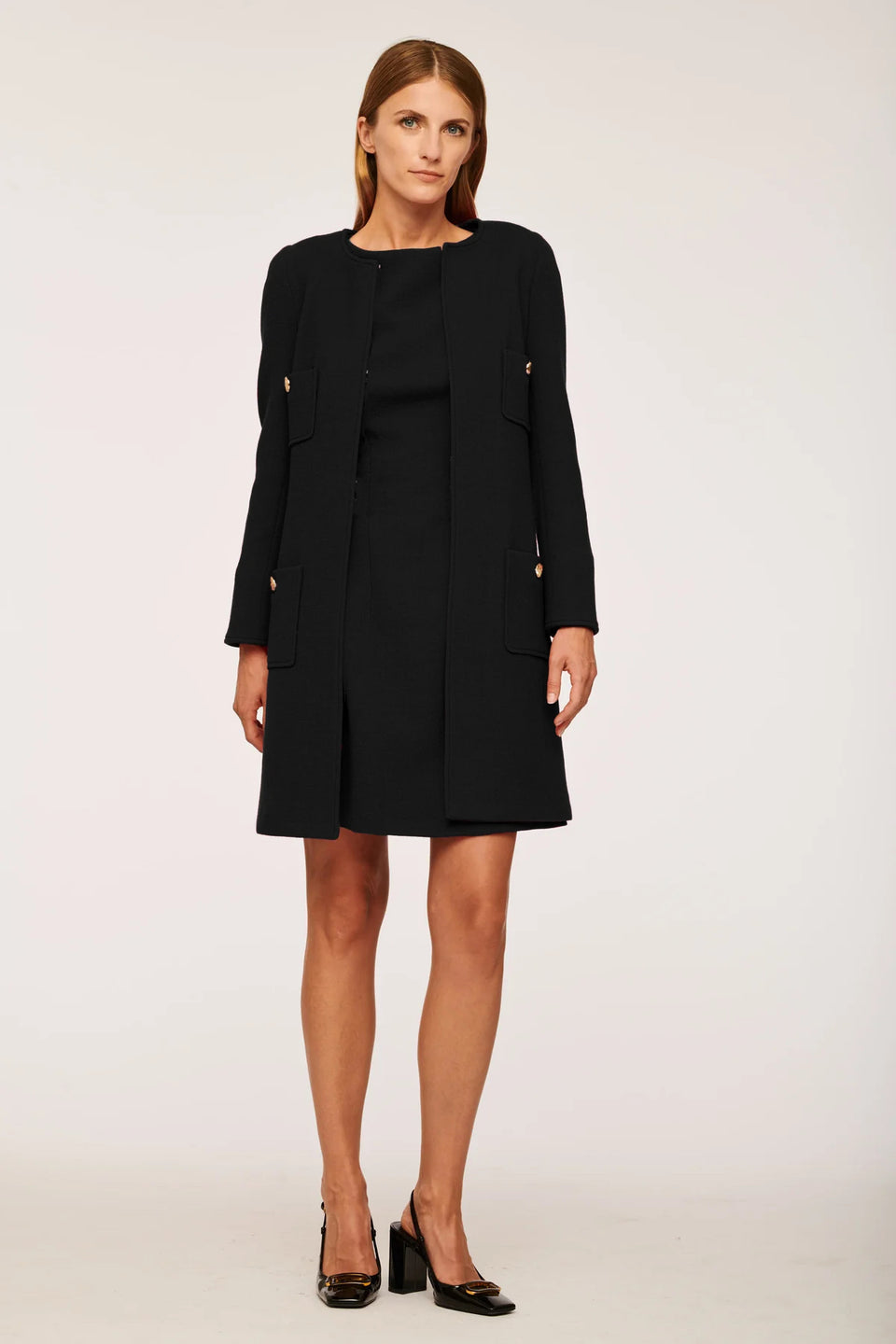 Manteau en crêpe de laine