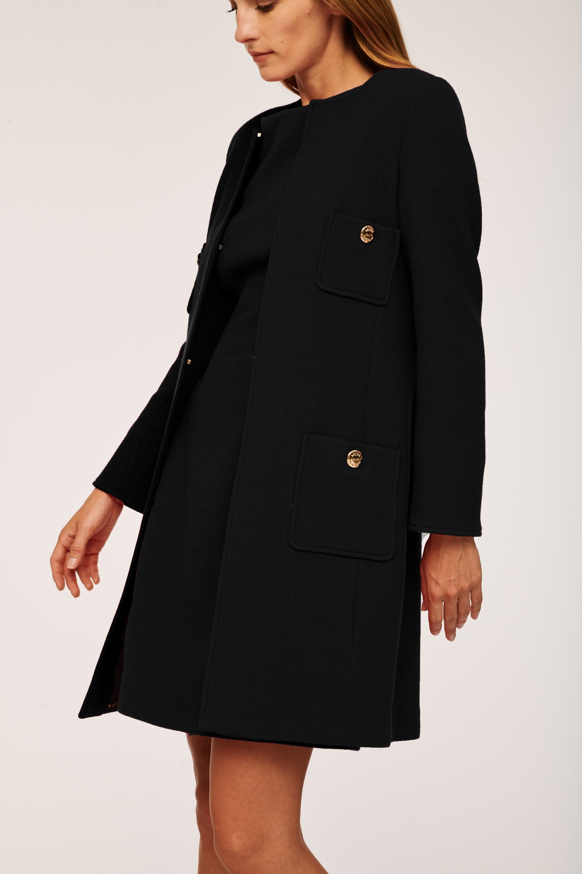 Manteau en crêpe de laine