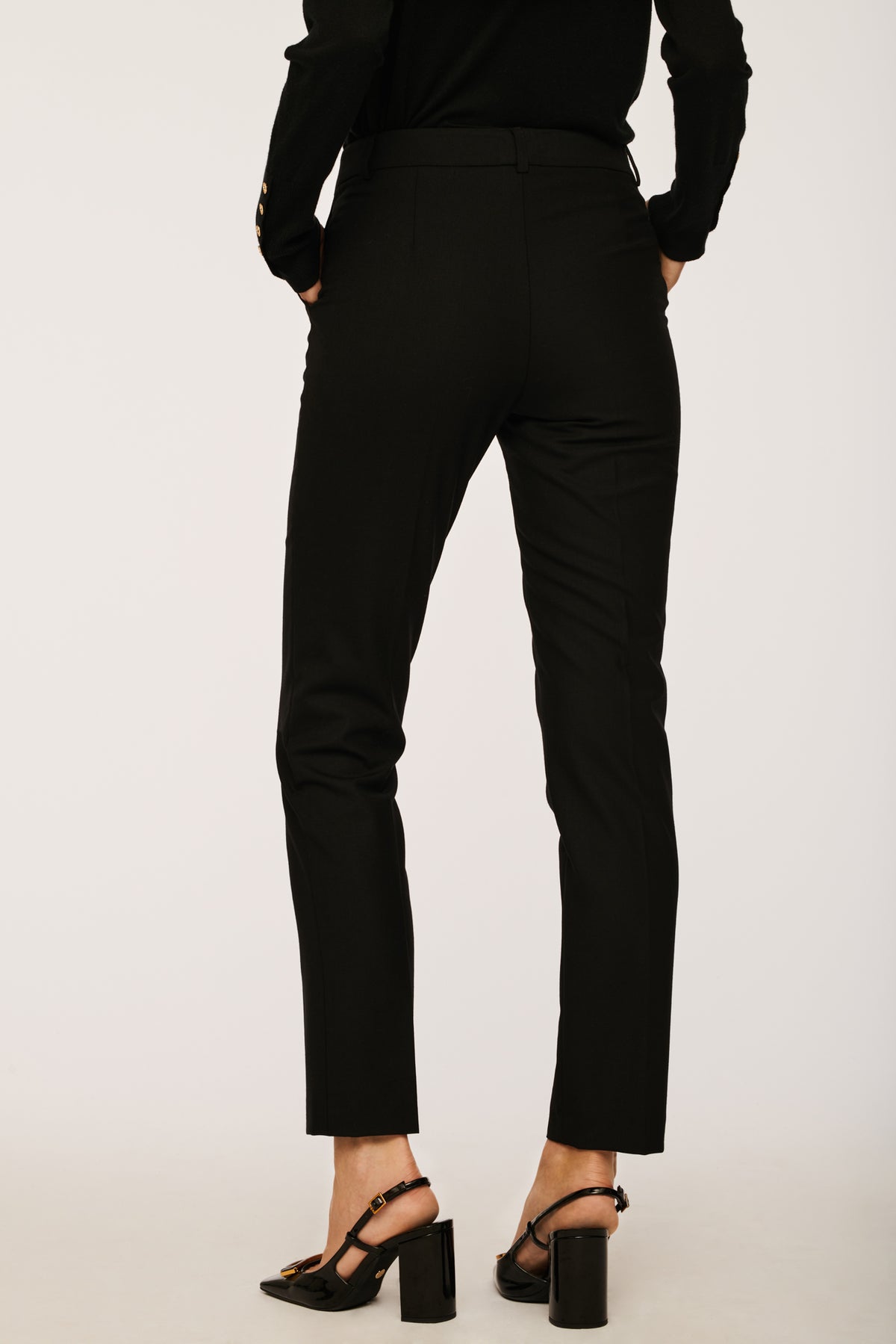 Pantalon cigarette en laine