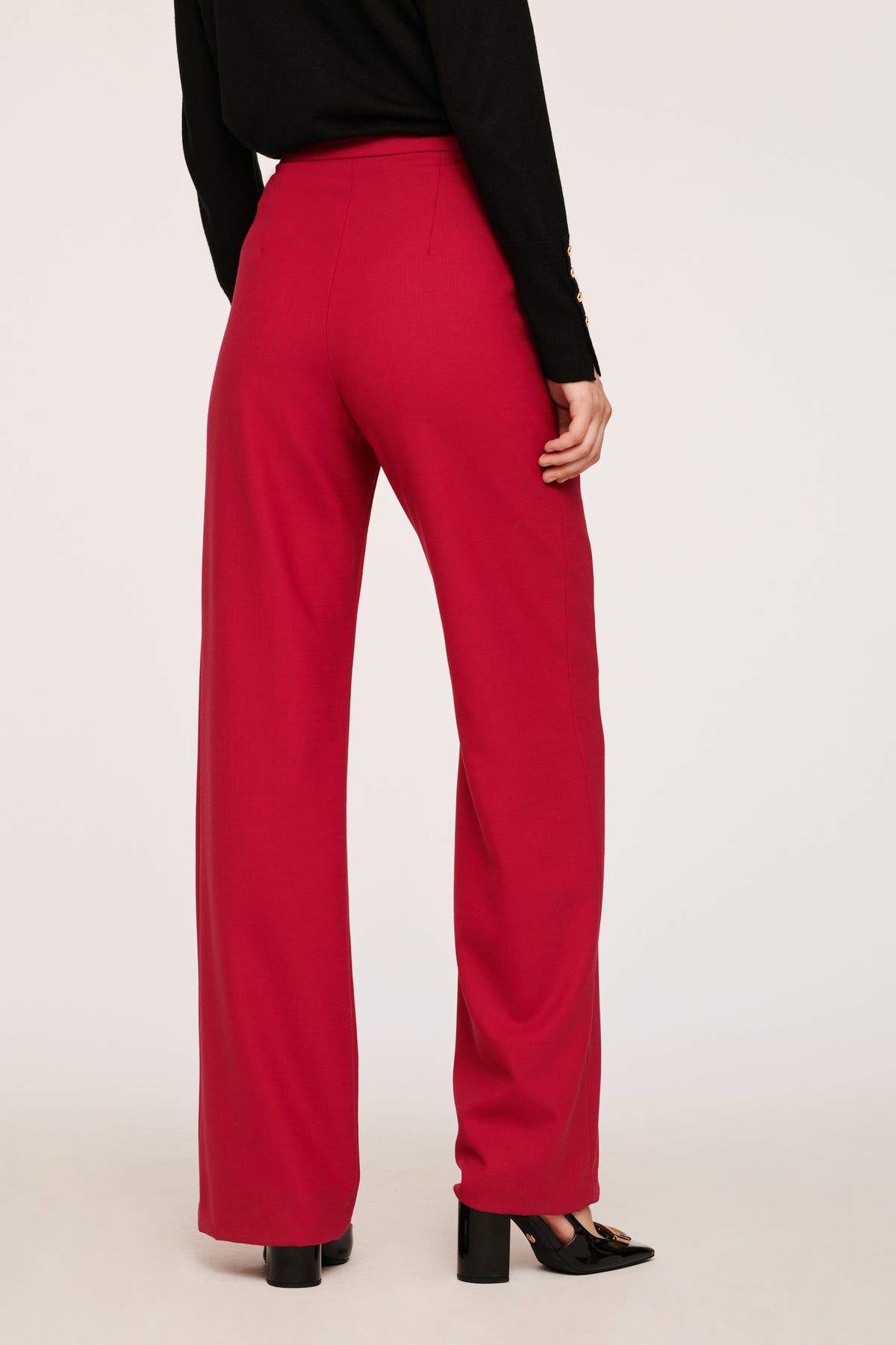 Pantalon à pont en laine