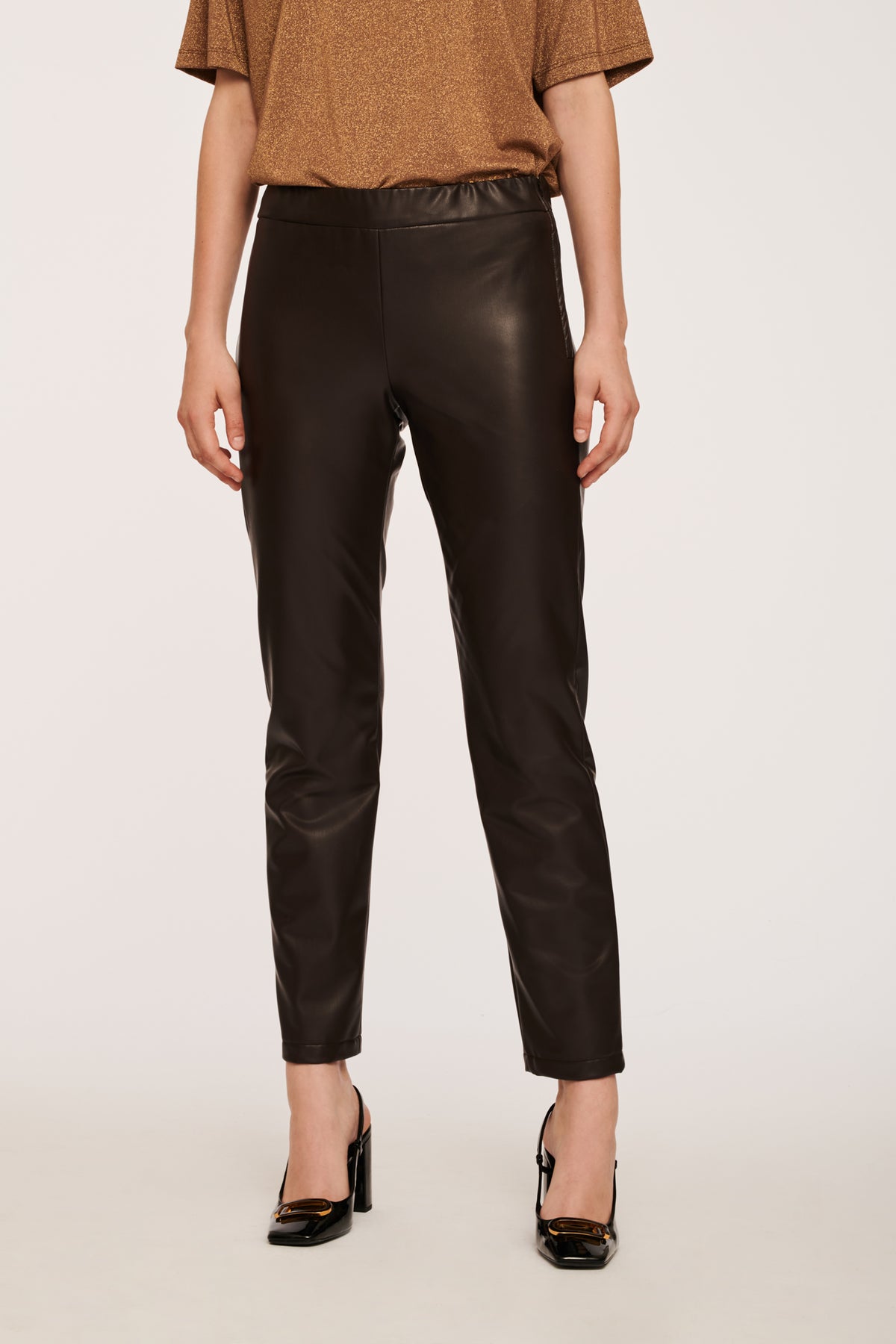 Legging en cuir vegan