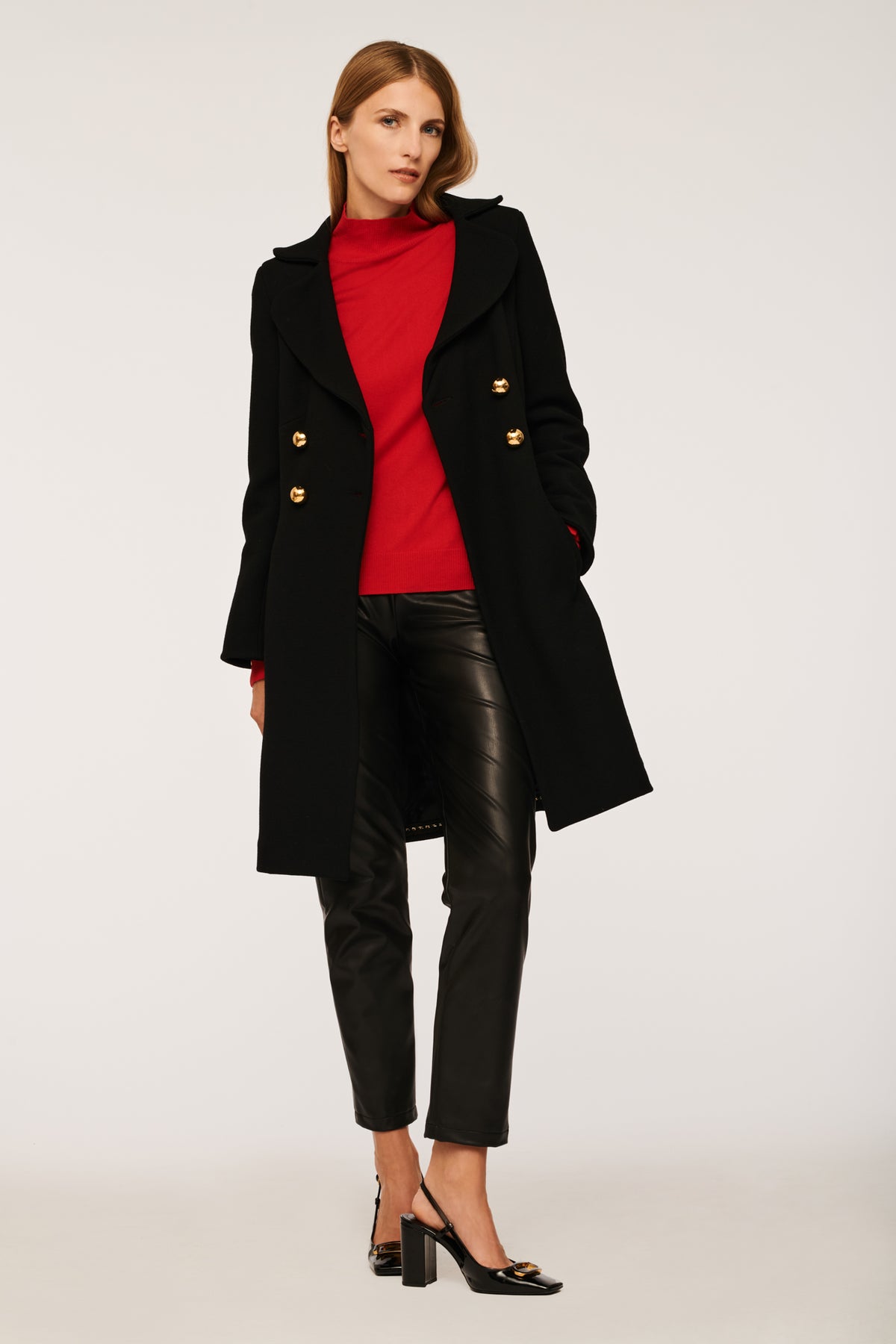 Manteau laine double boutonnage