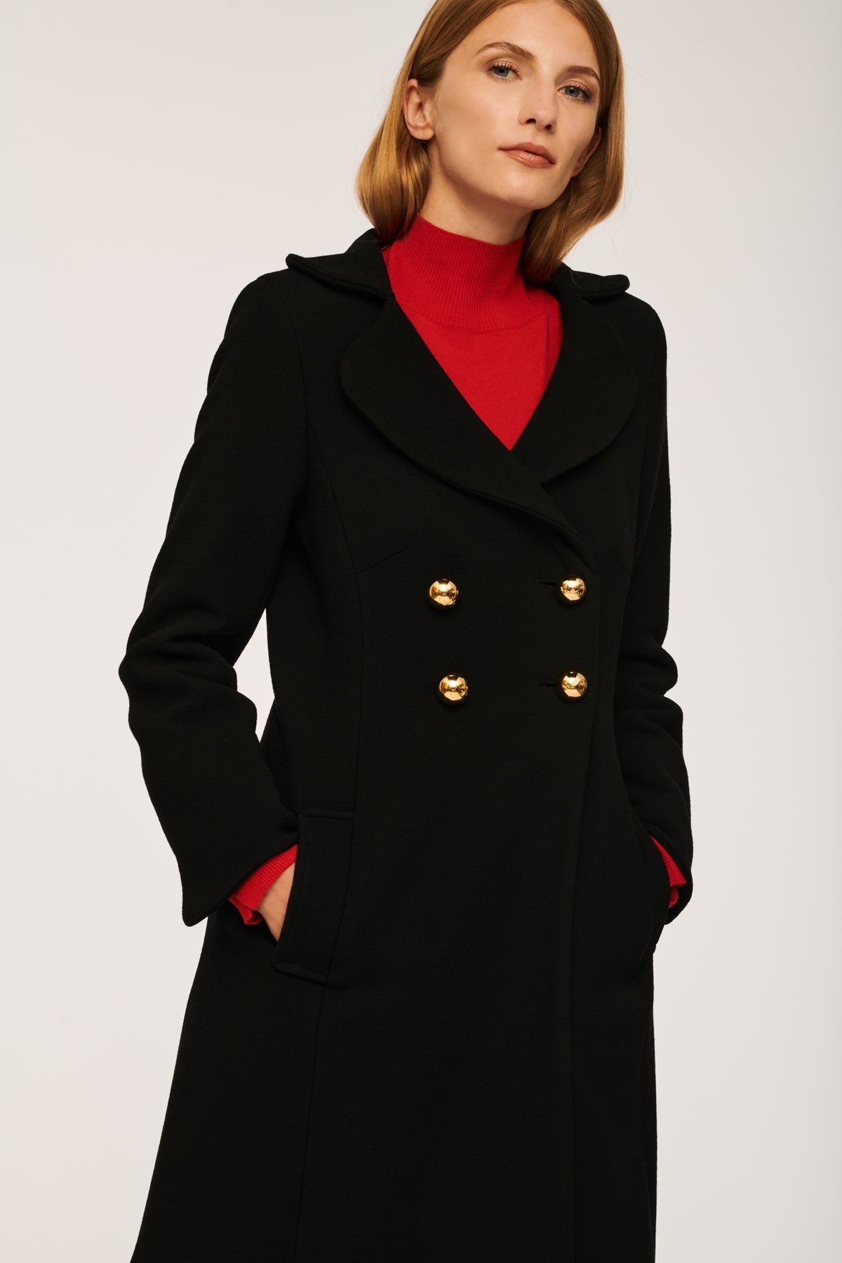Manteau laine double boutonnage