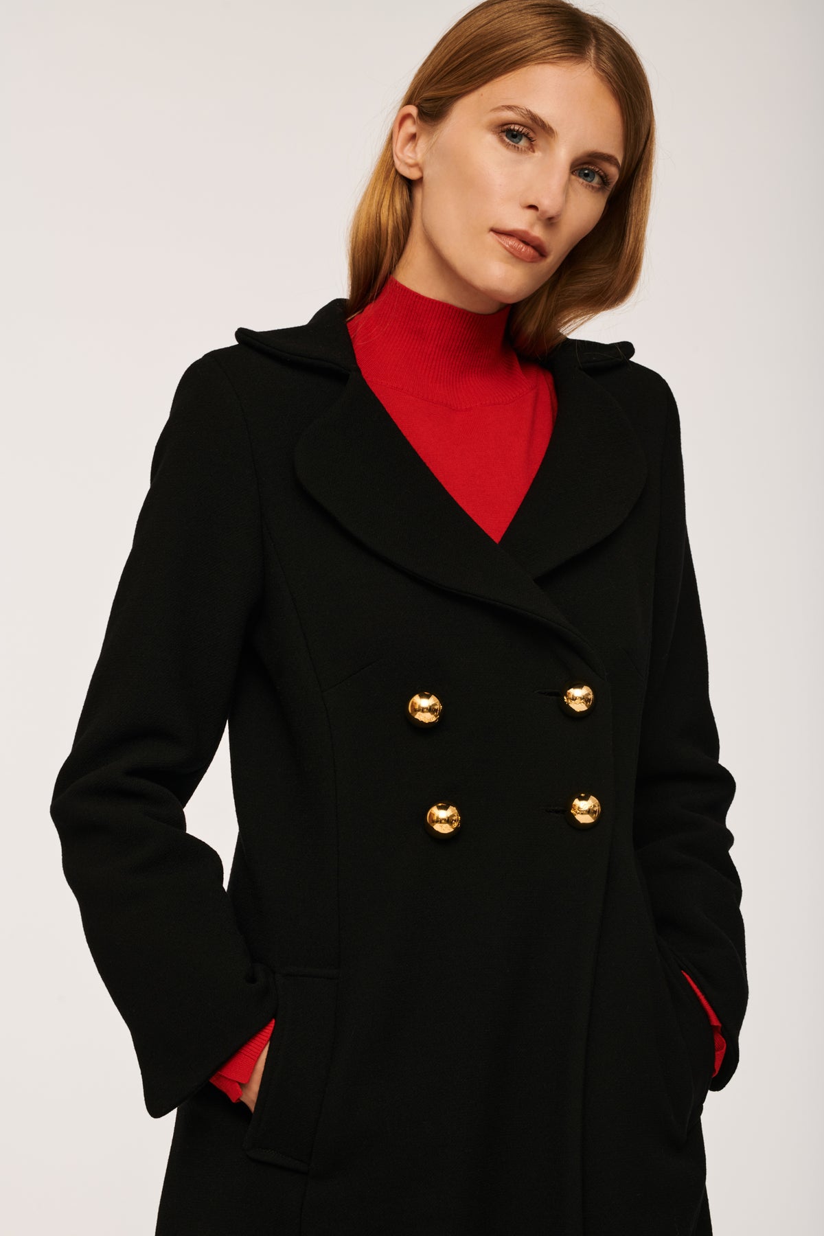 Manteau laine double boutonnage