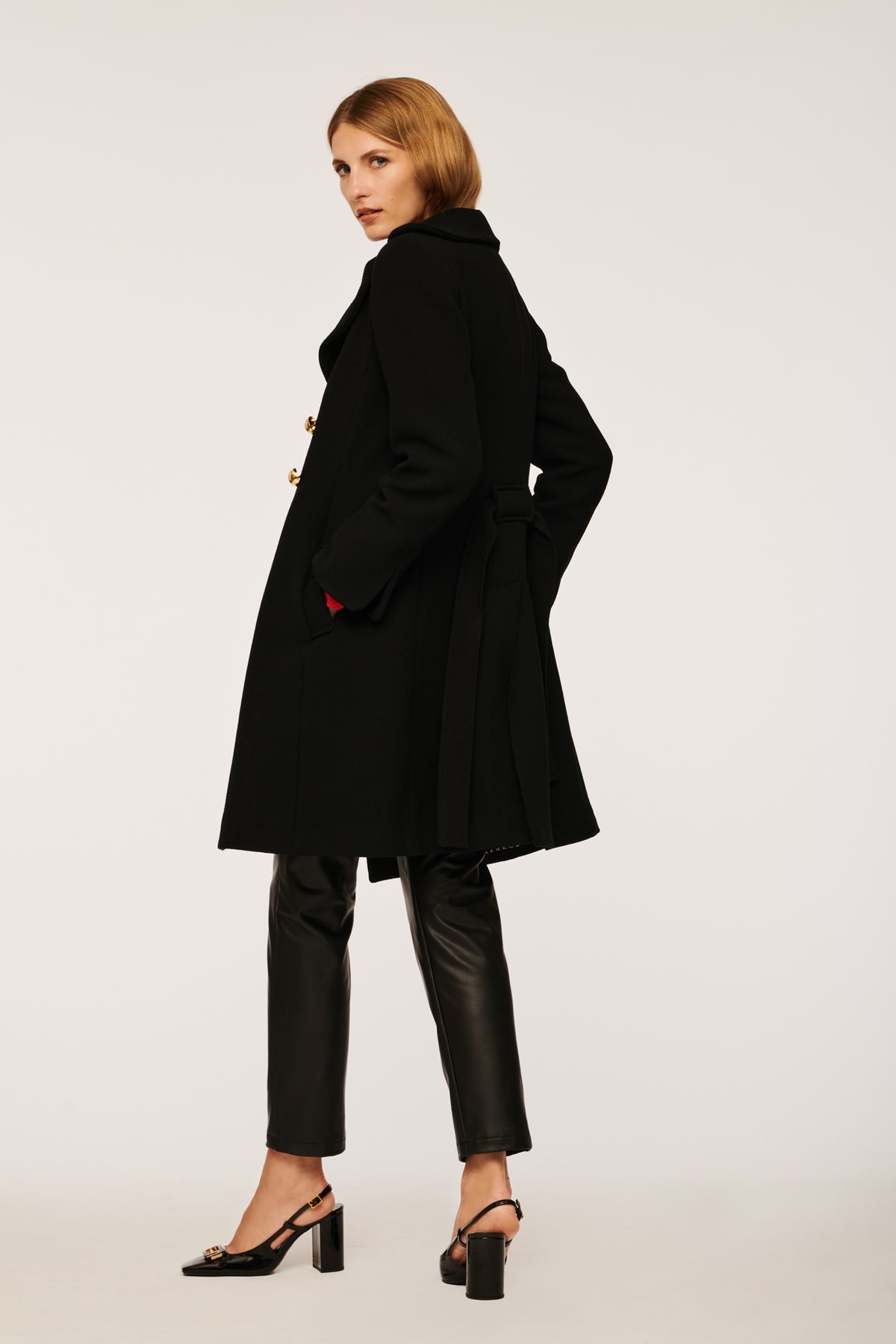 Manteau laine double boutonnage