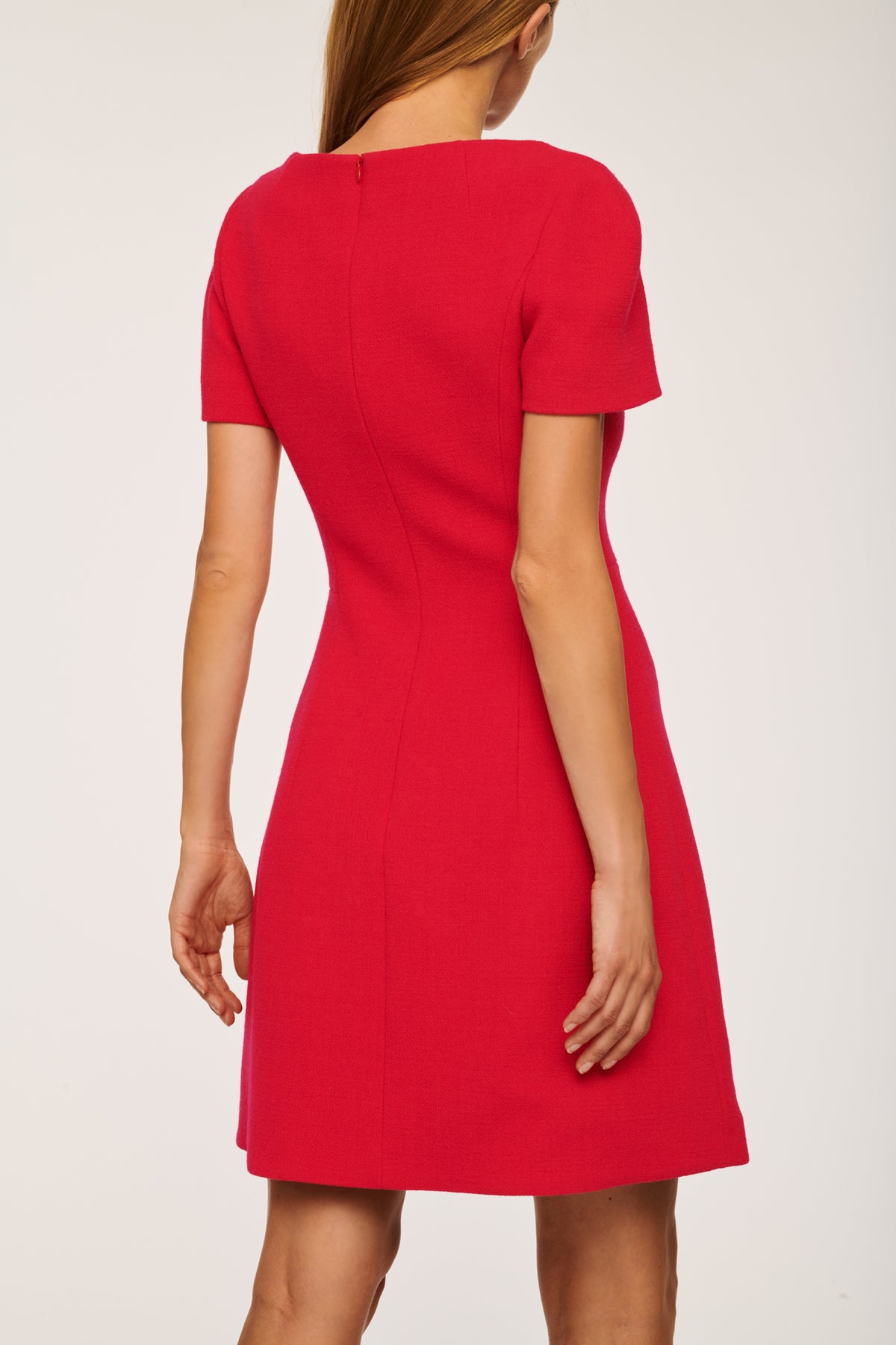 Robe courte crêpe de laine