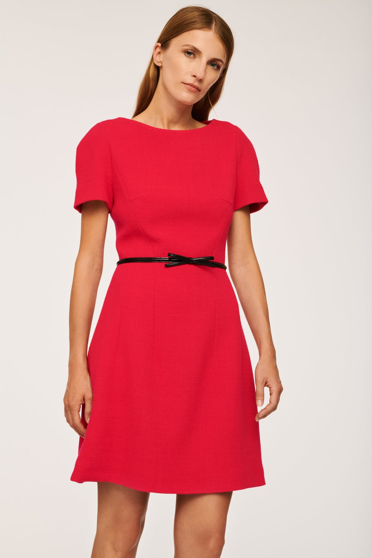 Robe courte crêpe de laine