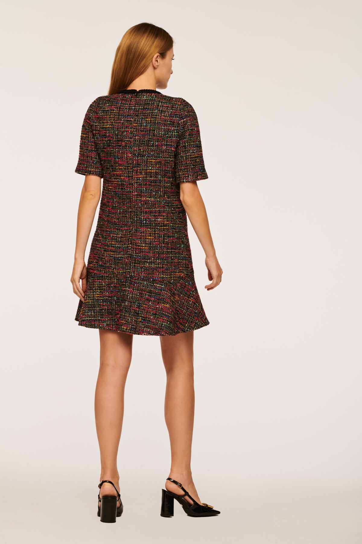 Robe courte en tweed