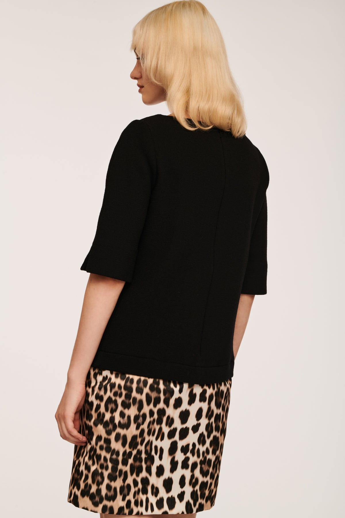 Robe crêpe de laine et imprimé animal