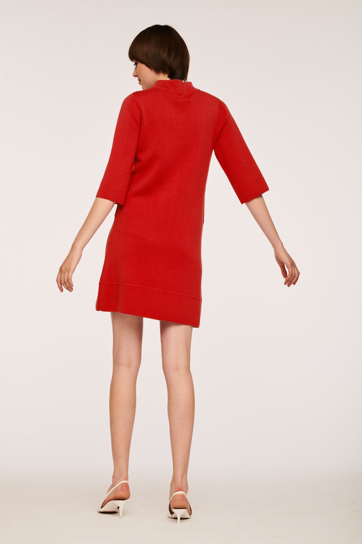 Robe en maille col montant