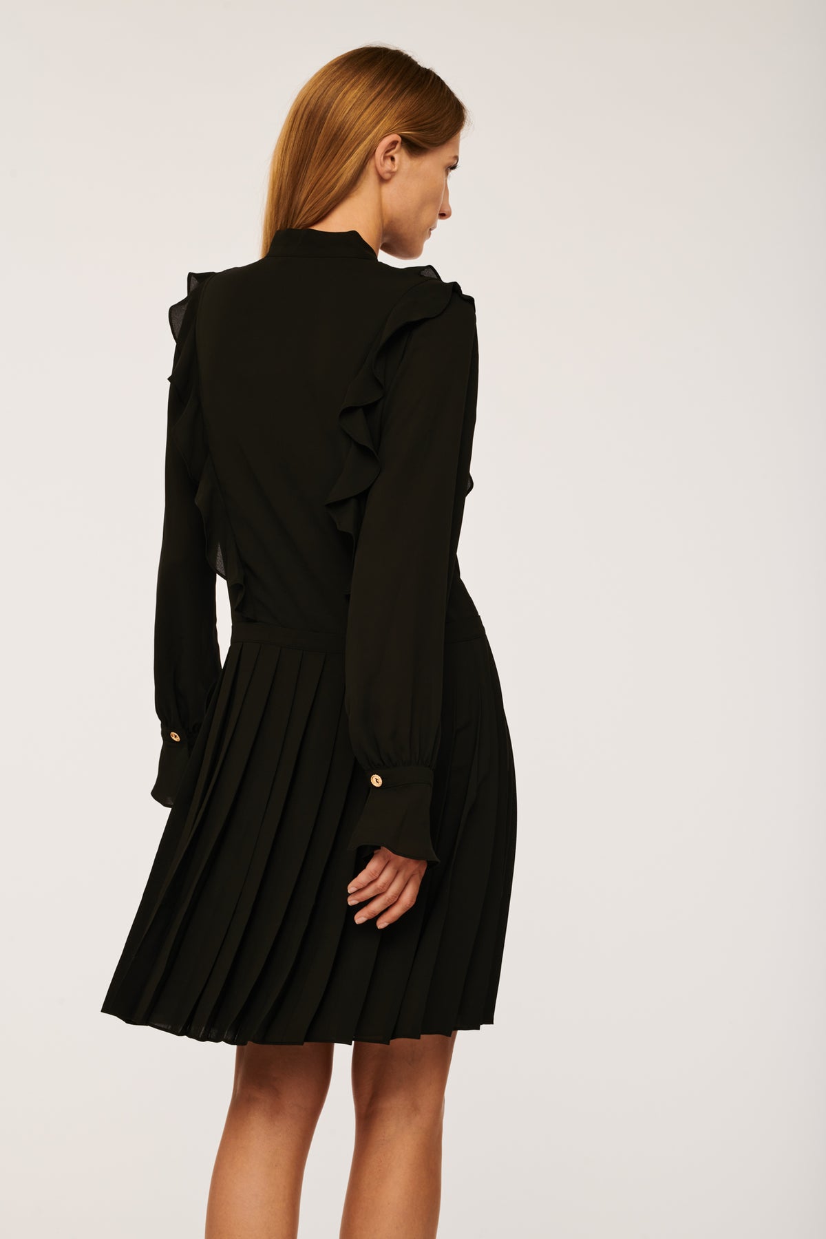 Robe cocktail plissée