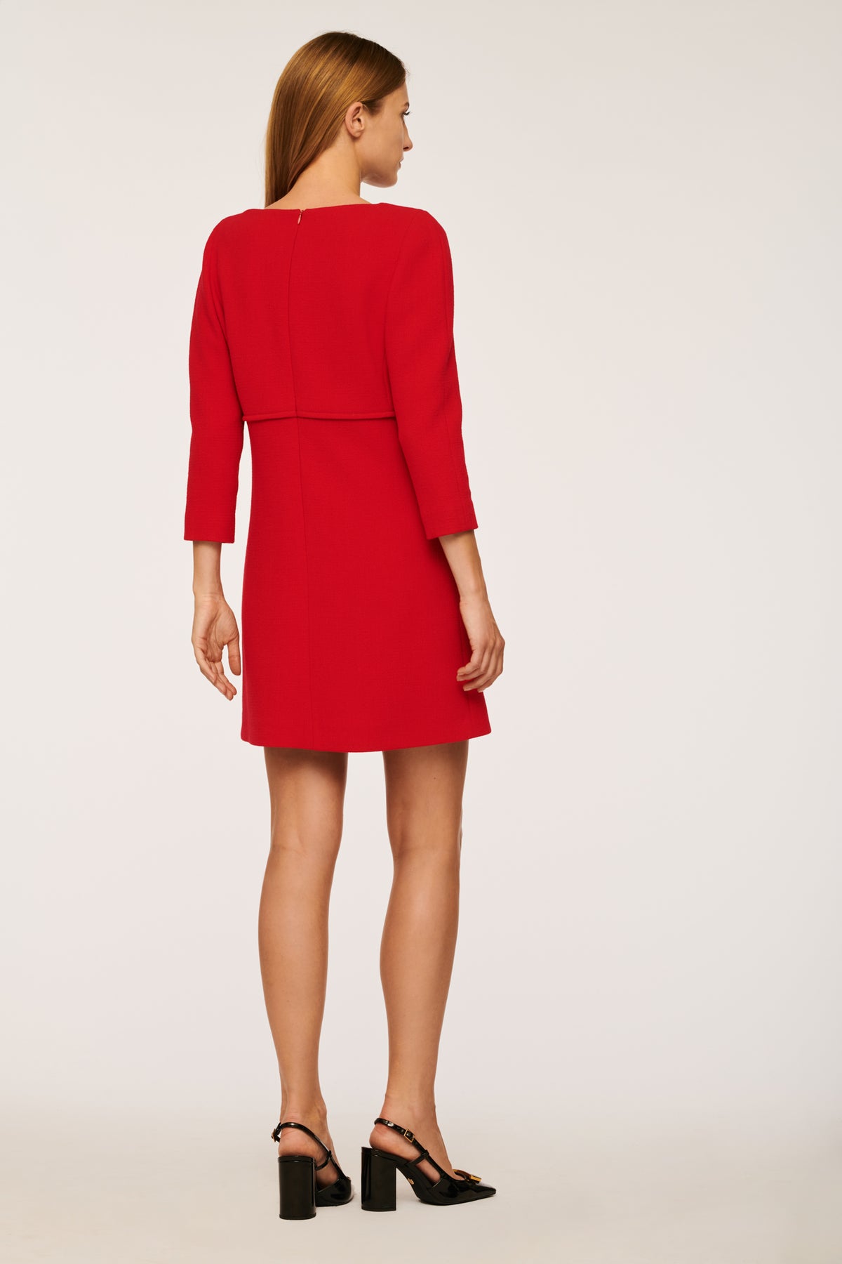 Robe courte en crêpe