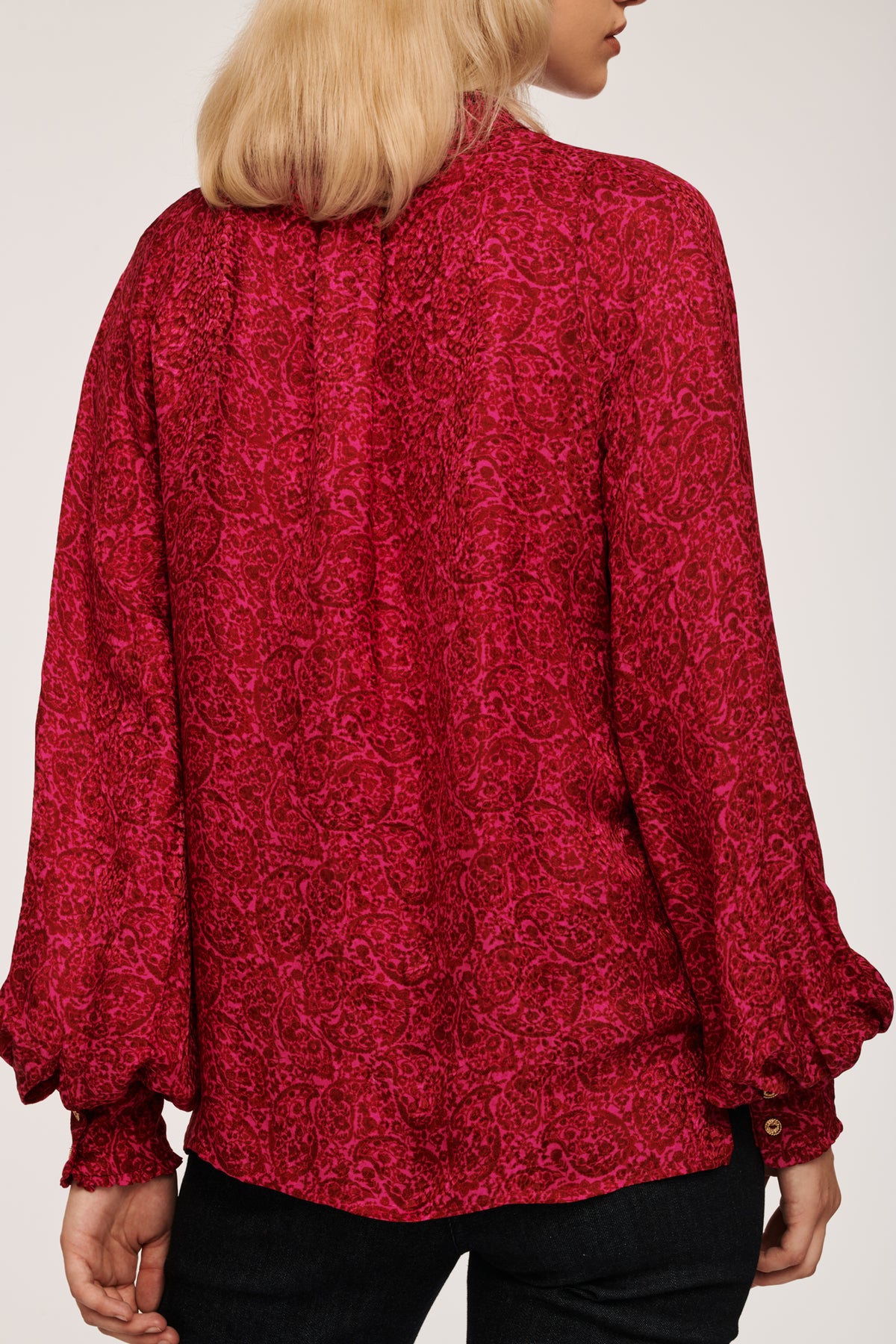 Blouse fluide imprimée cachemire