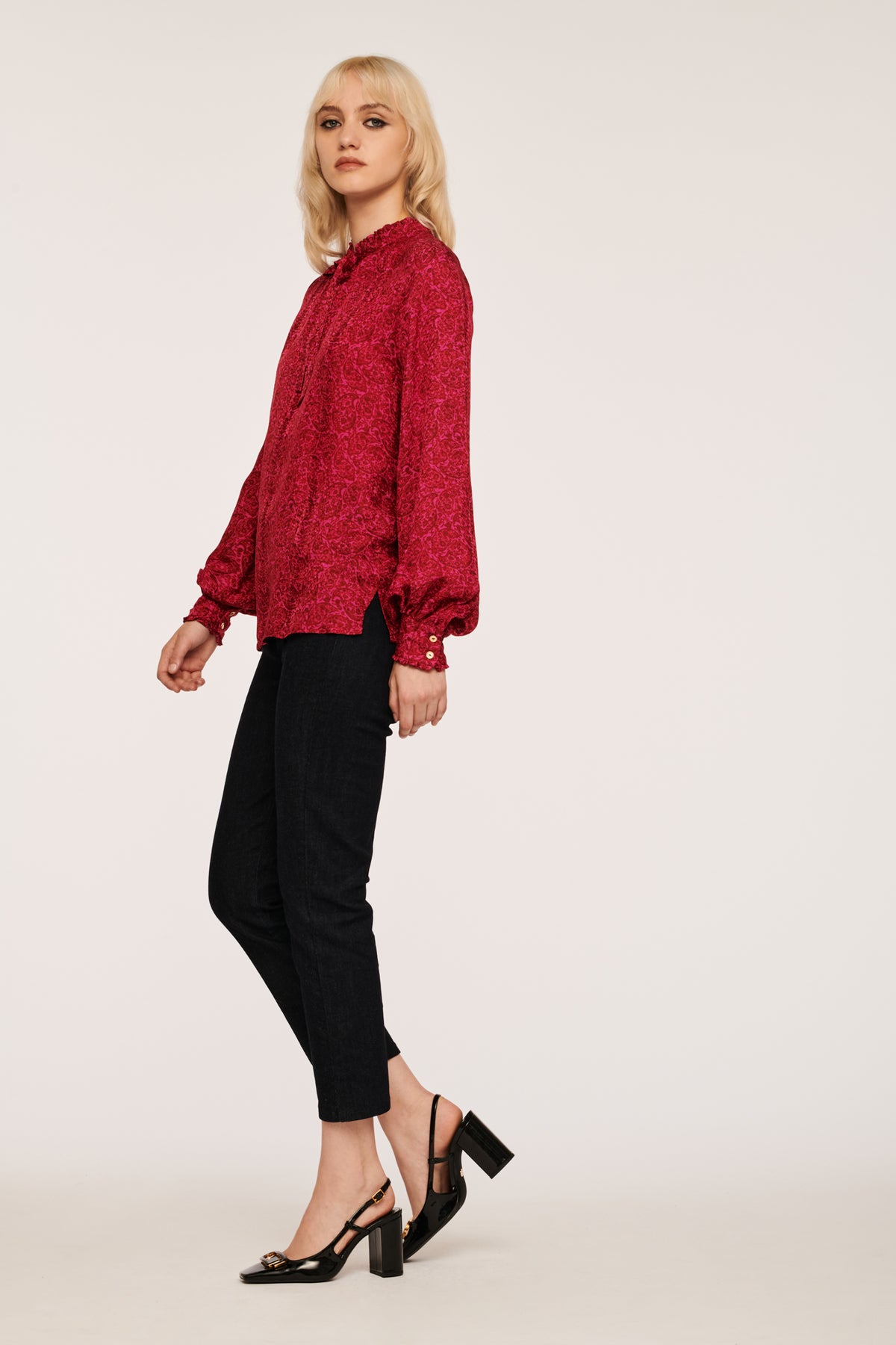 Blouse fluide imprimée cachemire