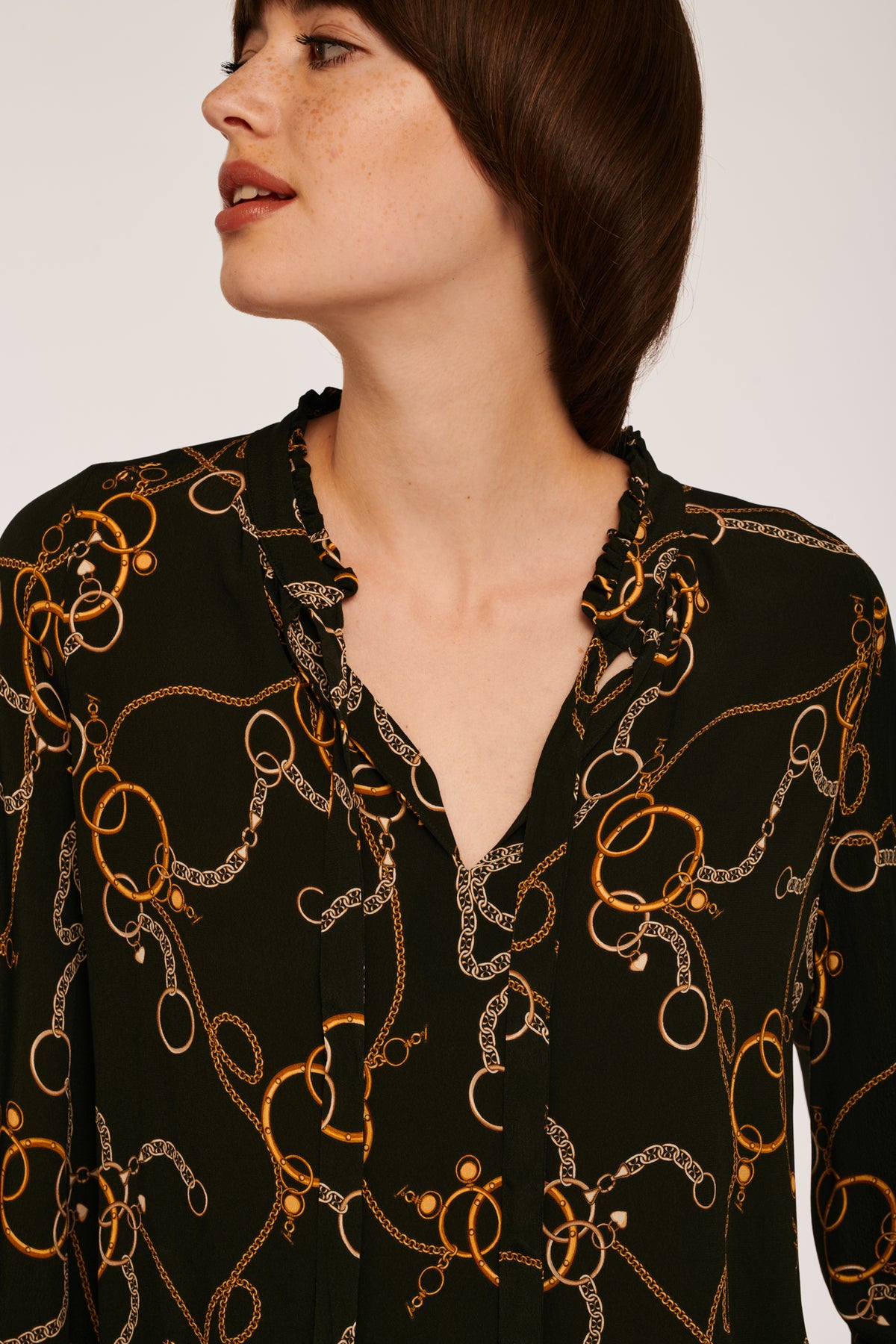 Blouse fluide imprimée chaîne
