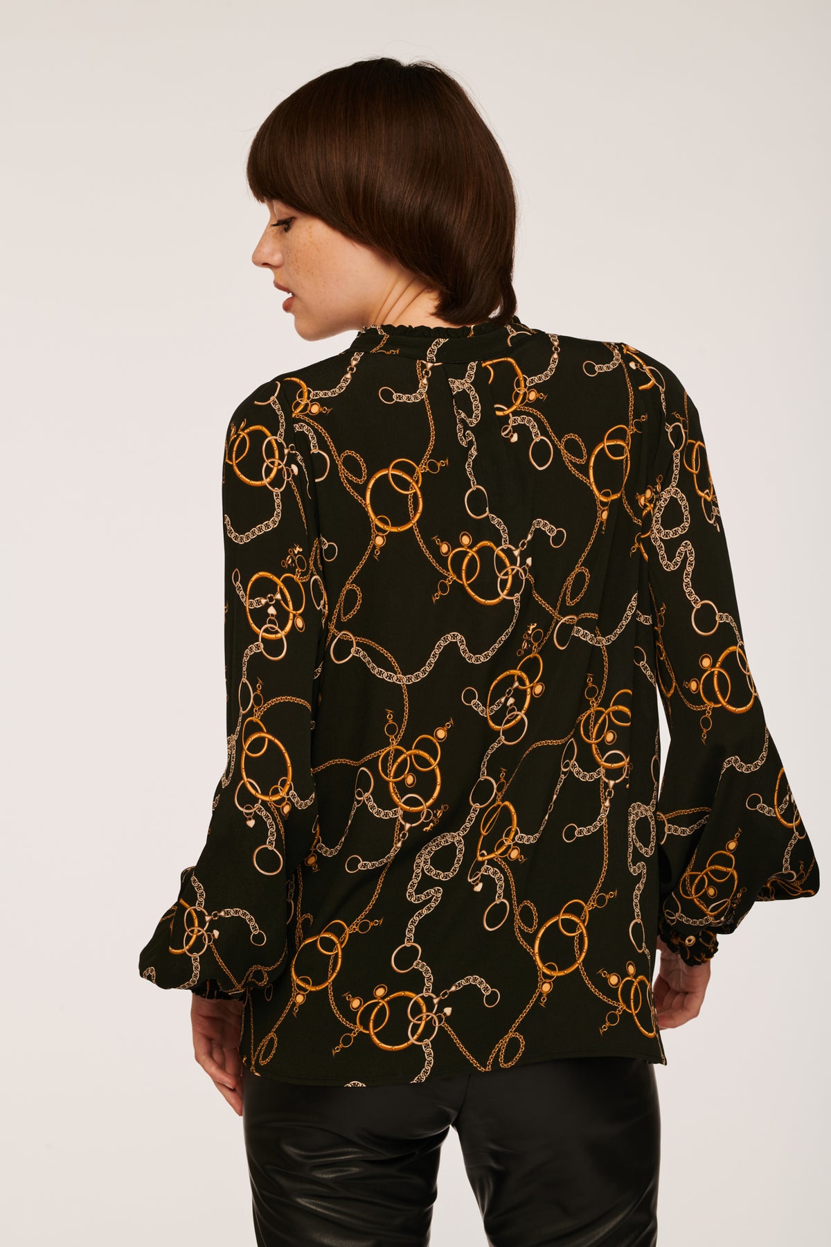 Blouse fluide imprimée chaîne