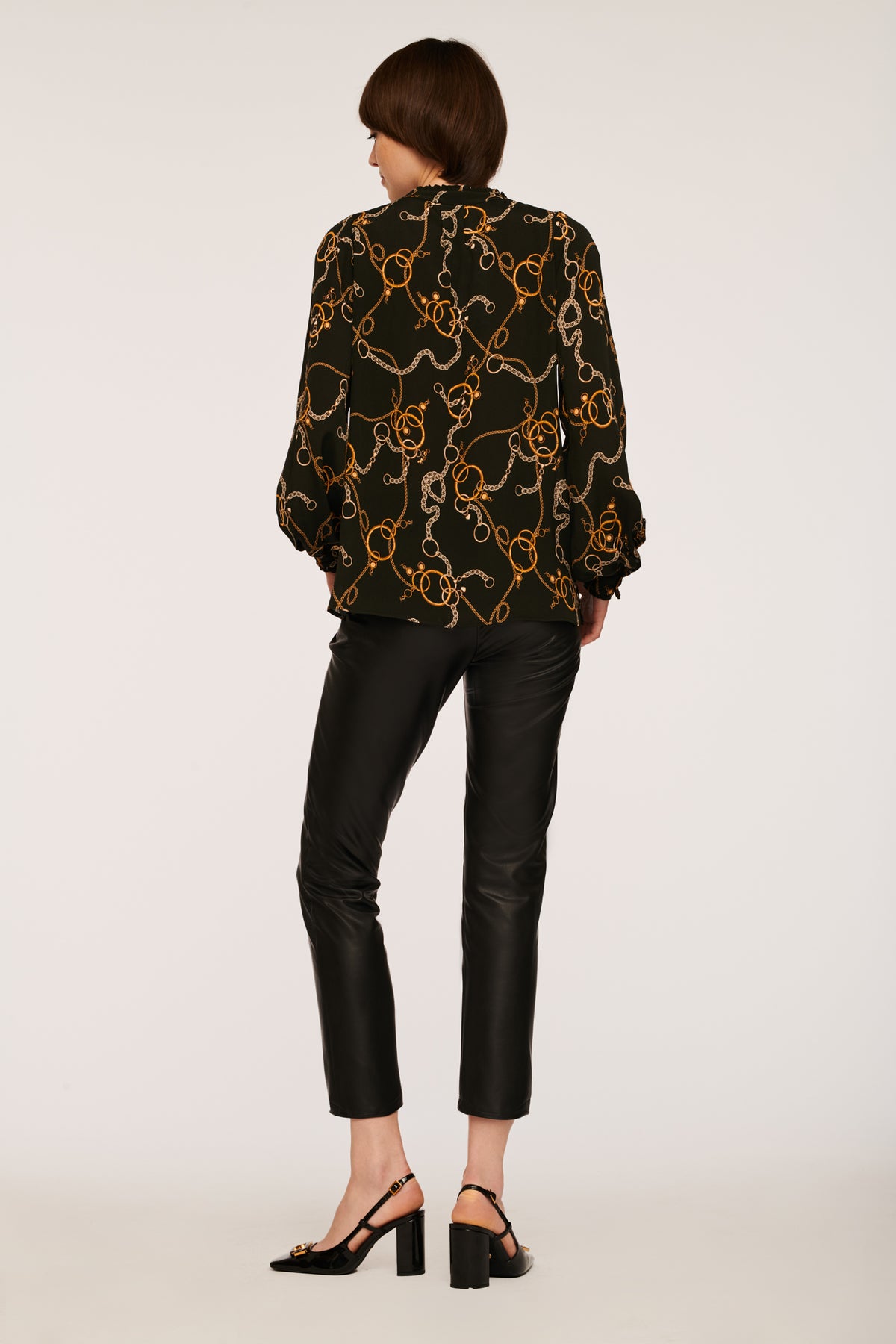Blouse fluide imprimée chaîne