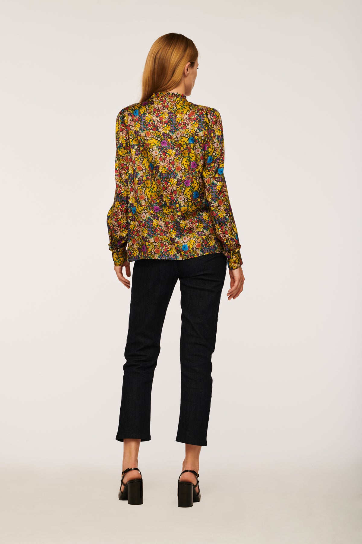 Chemise imprimée fleurs multico