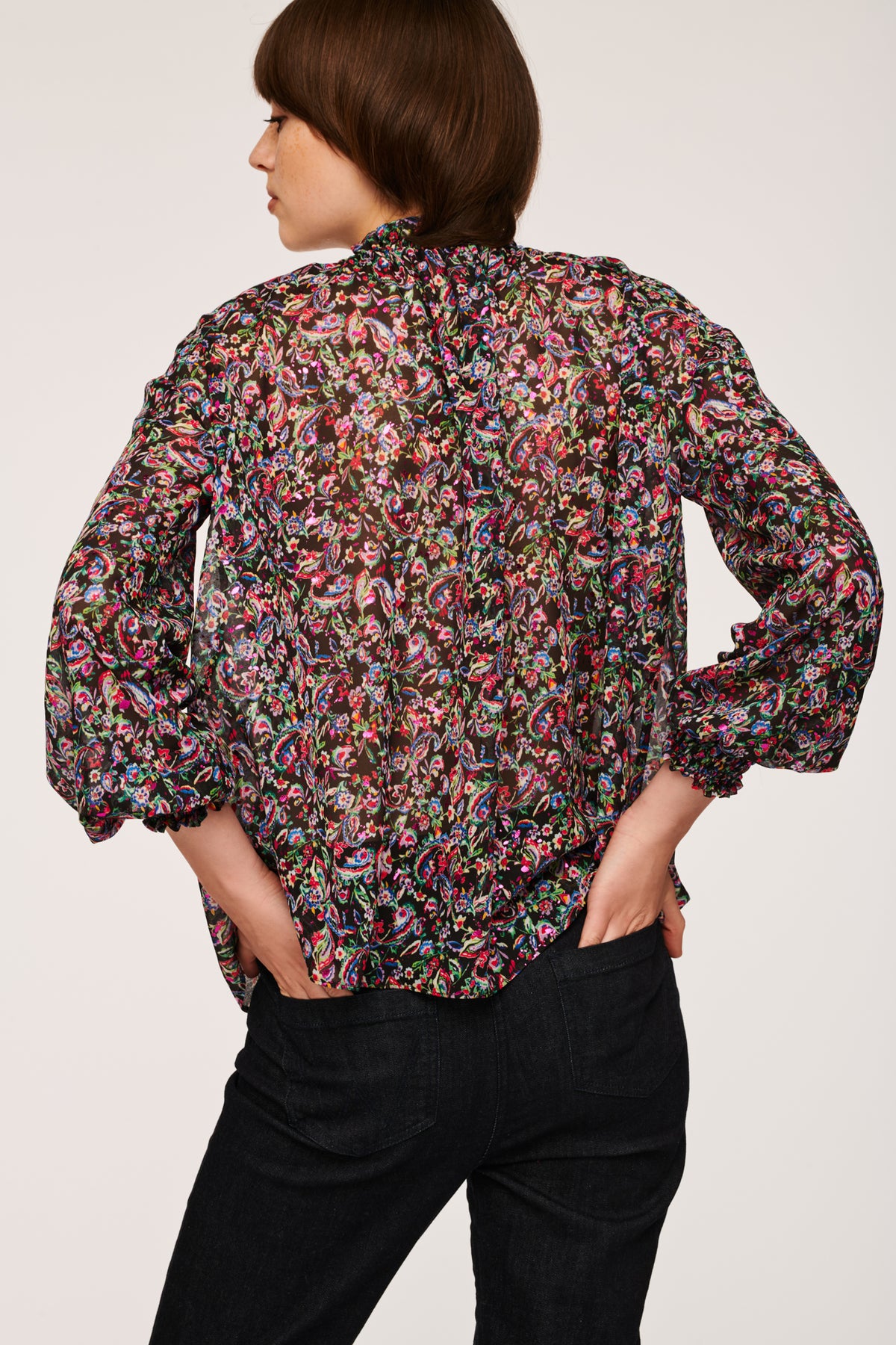 Blouse fluide imprimée esprit bohème