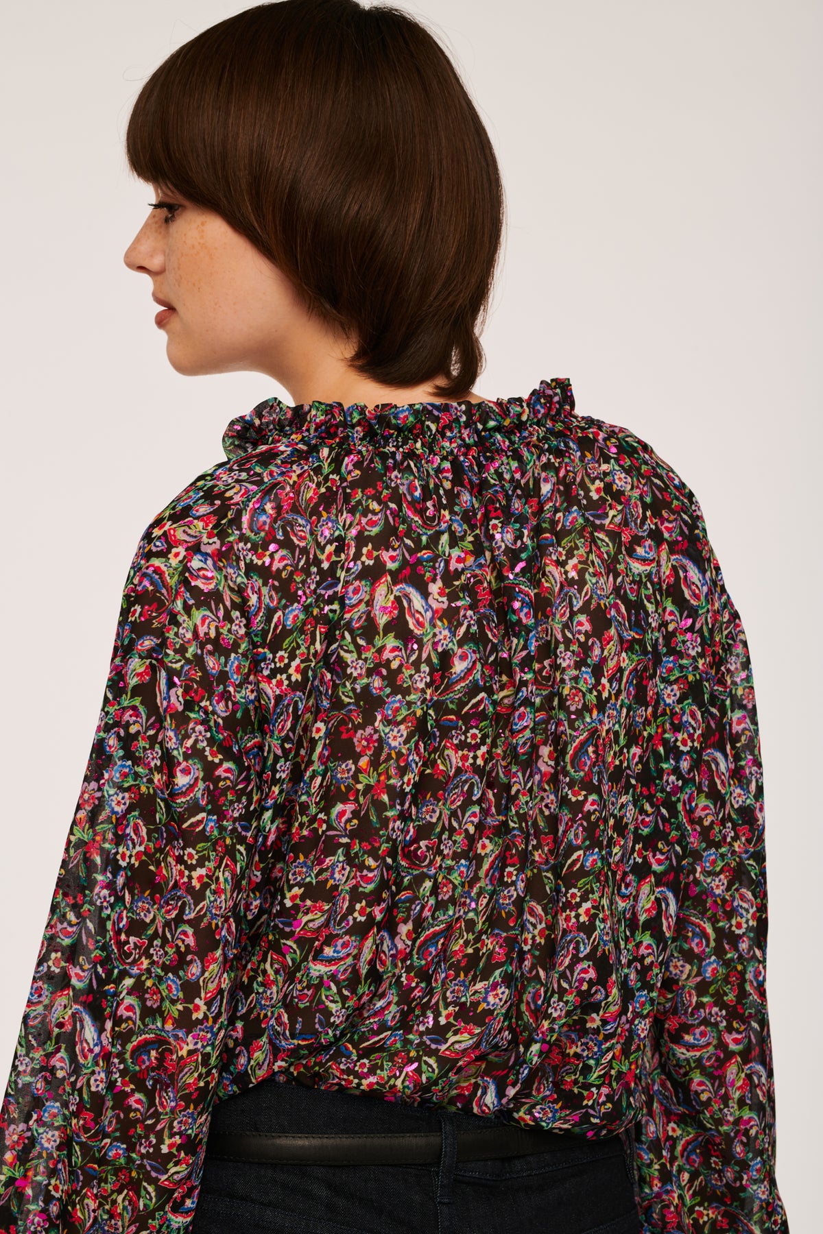 Blouse fluide imprimée esprit bohème