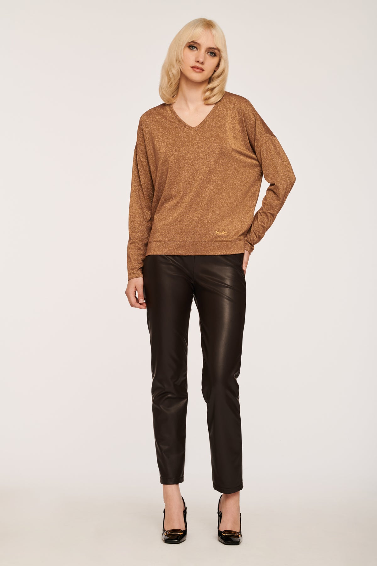 T-shirt lurex manches longues