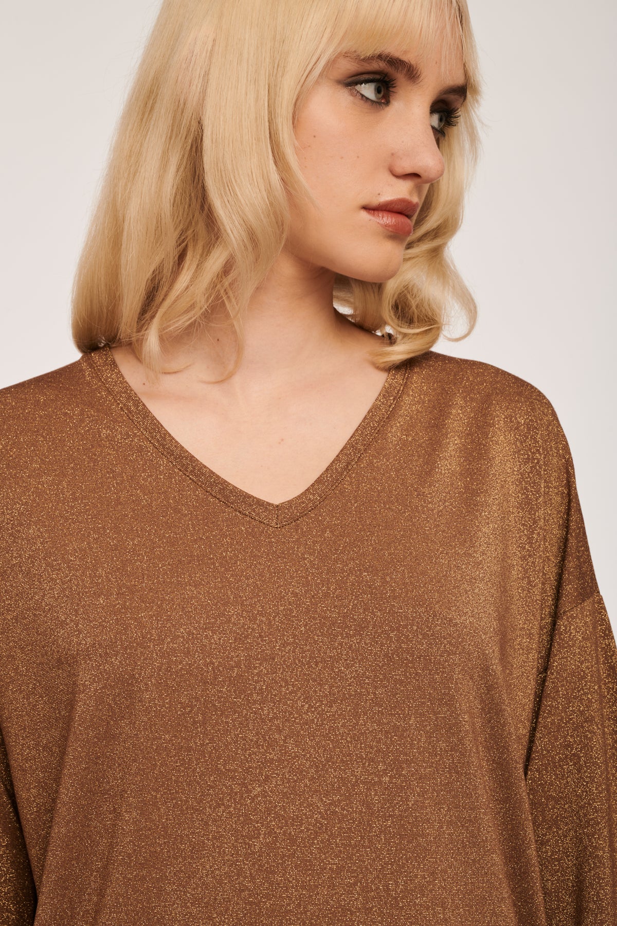 T-shirt lurex manches longues