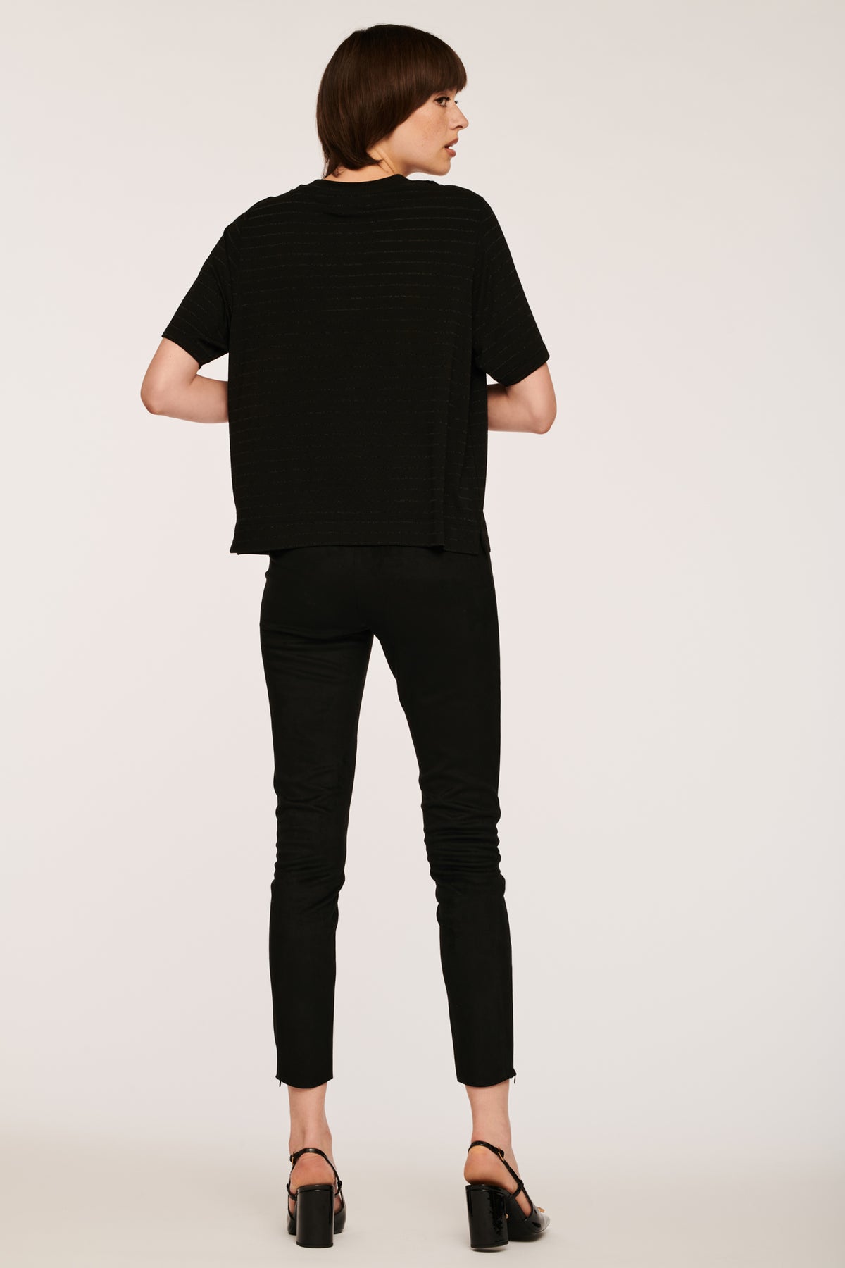 T-shirt à rayures ton sur ton