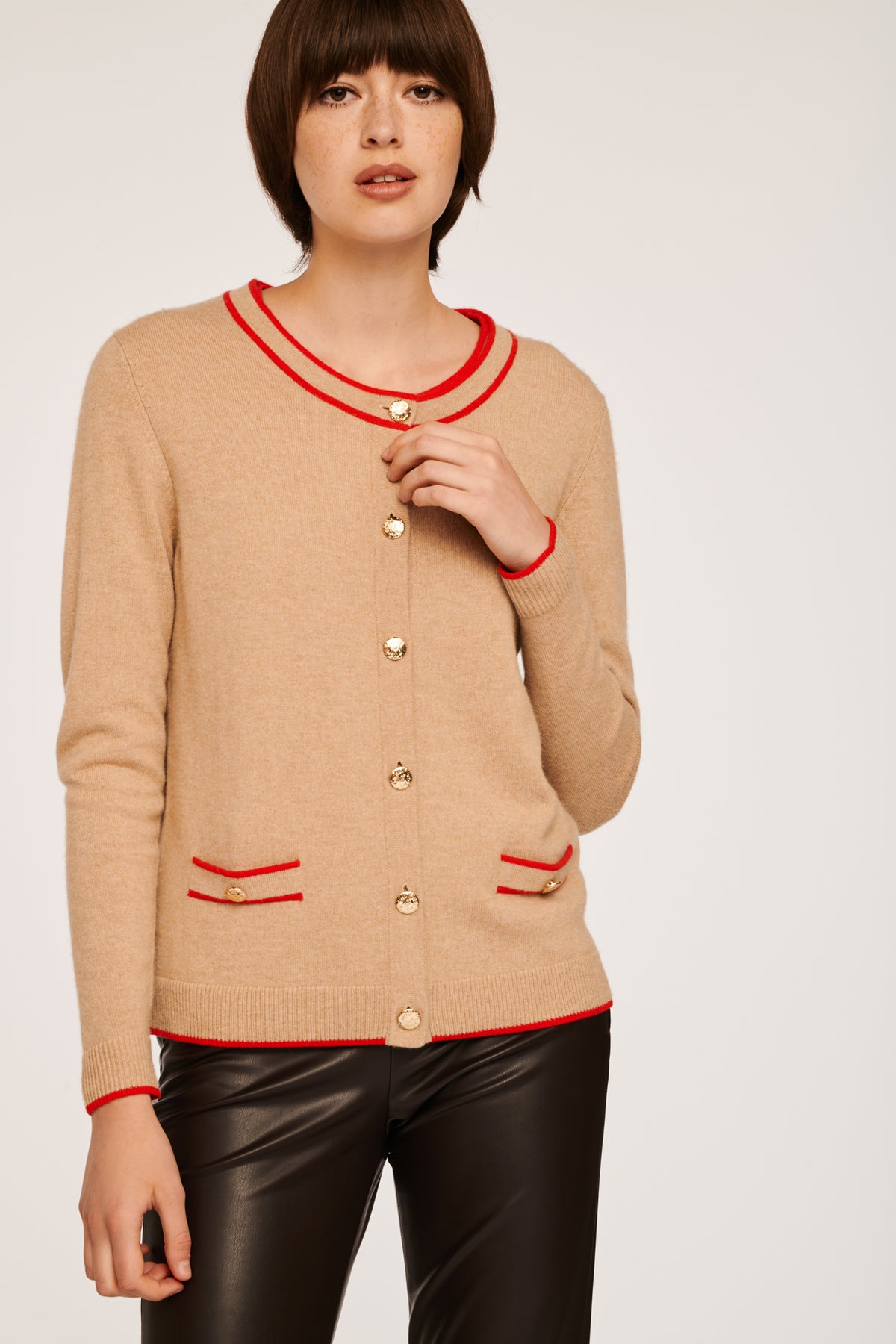 Cardigan bi-color en cachemire