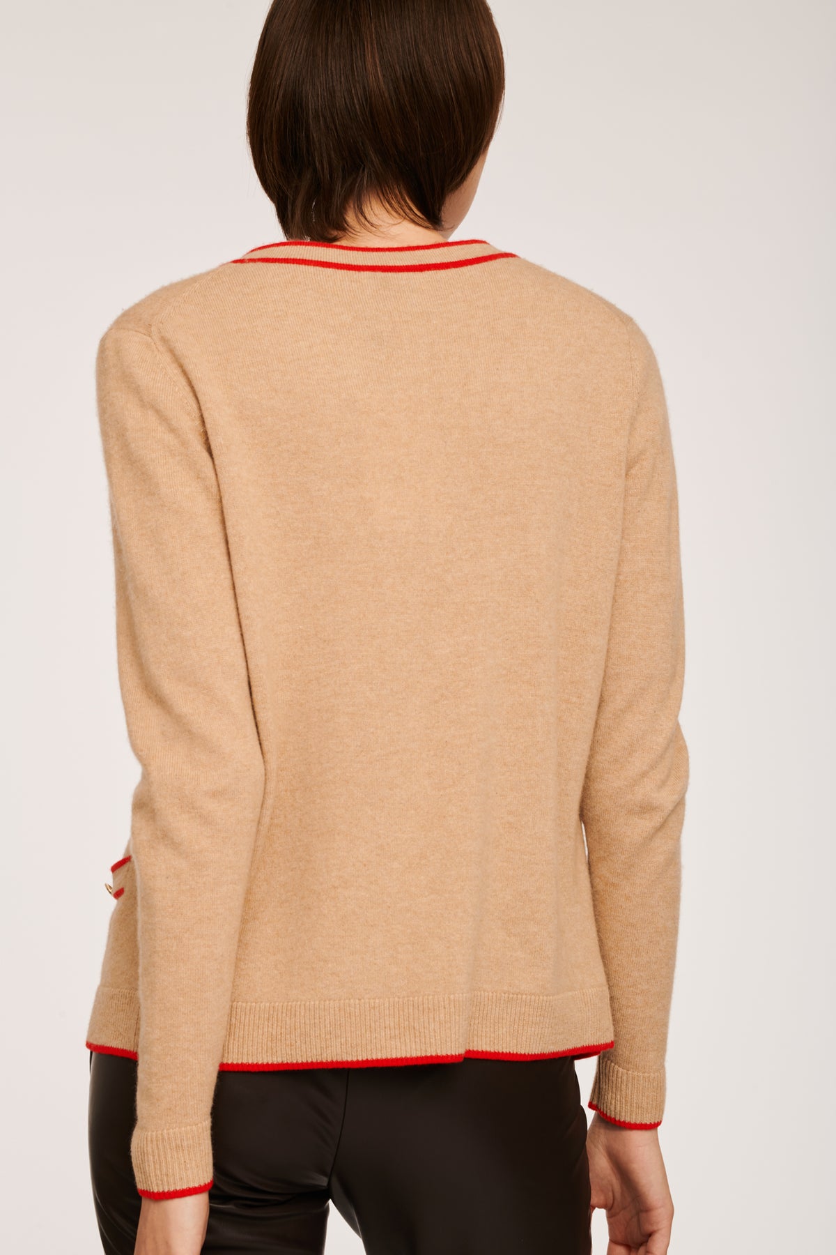 Cardigan bi-color en cachemire